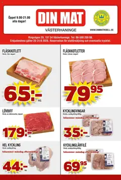 Din Mat - erbjudanden - Förhandsvisning av reklamblad från butik Din Mat aktuell från 25.08.2025
