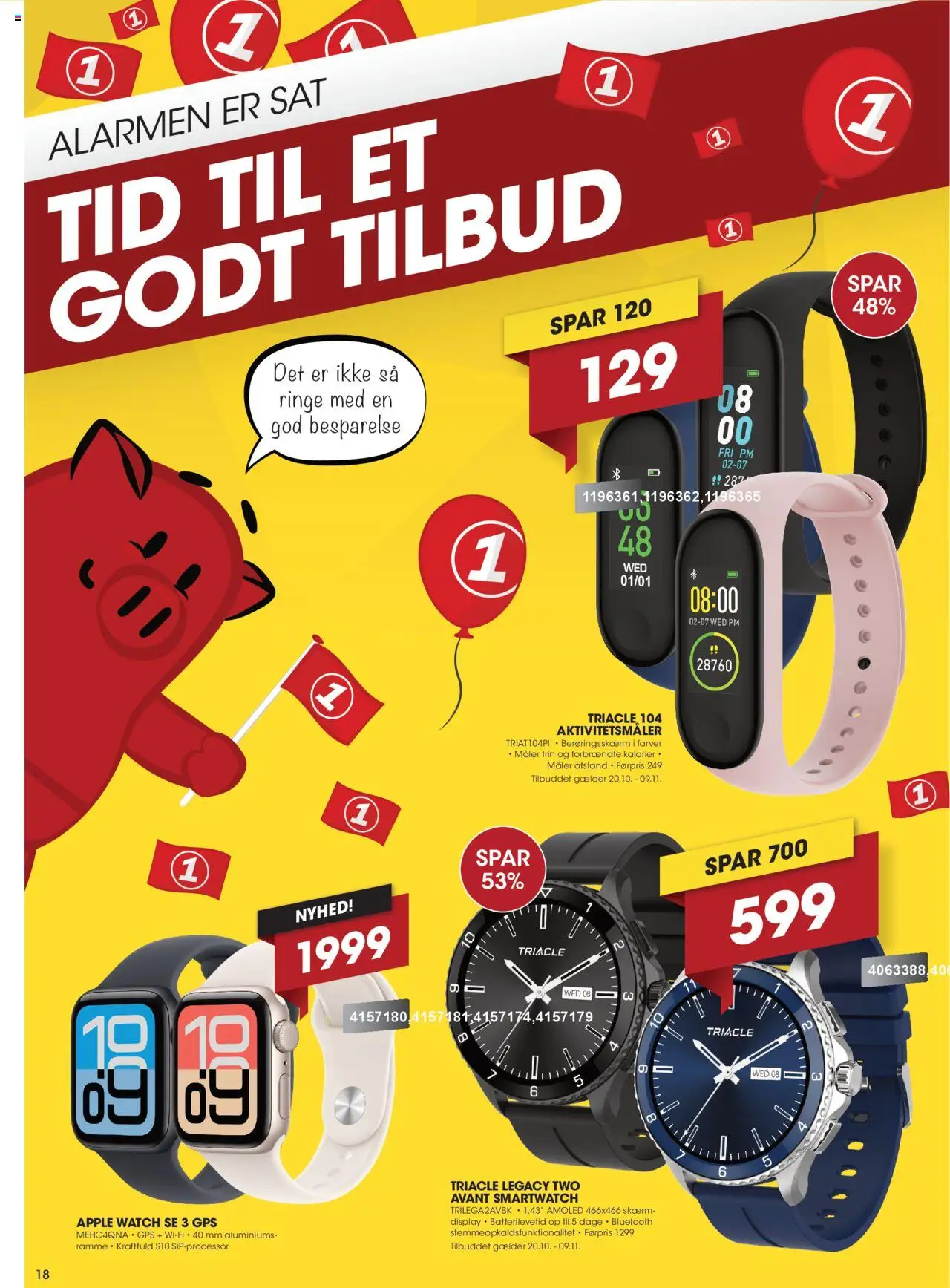 Punkt1 tilbudsavis – gyldig fra 20.10.2025 | Side: 18 | Produkter: Skærm, GPS, Smartwatch