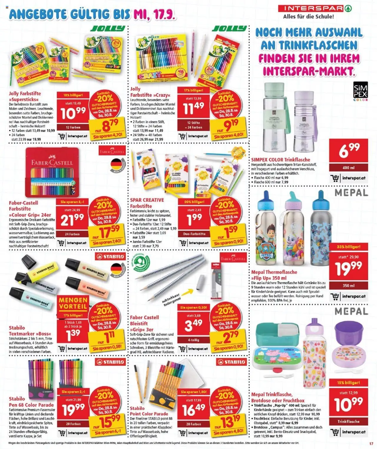 Interspar Flugblatt - Burgenland gültig ab 28.08.2025 | Seite: 17 | Produkte: Mantel, Wasser, Tee