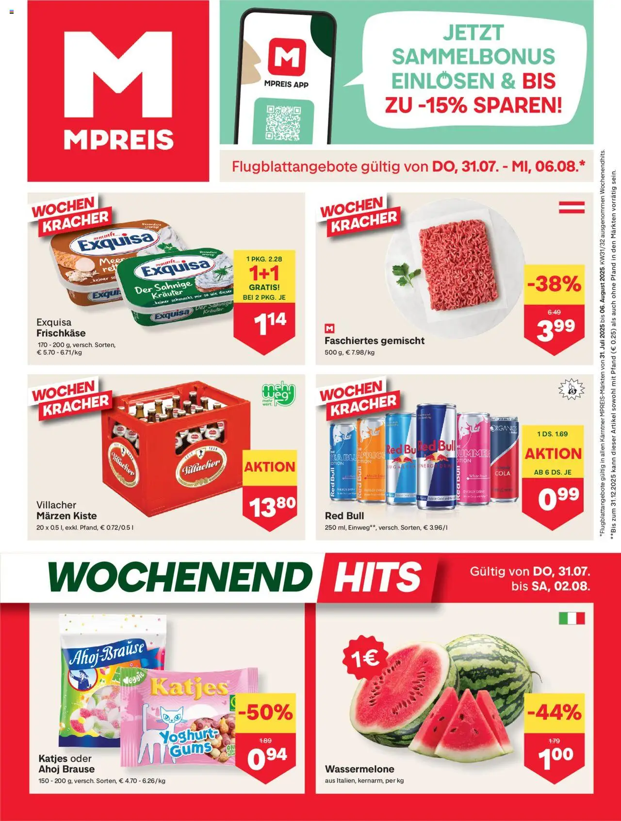 MPREIS Dellach im Drautal gültig ab 31.07.2025 | Seite: 1 | Produkte: Wassermelone