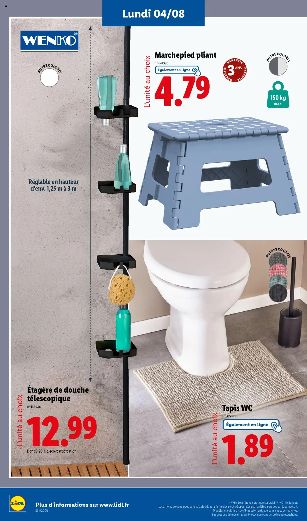  | Page: 2 | Produits: Étagère, Douche, Tapis
