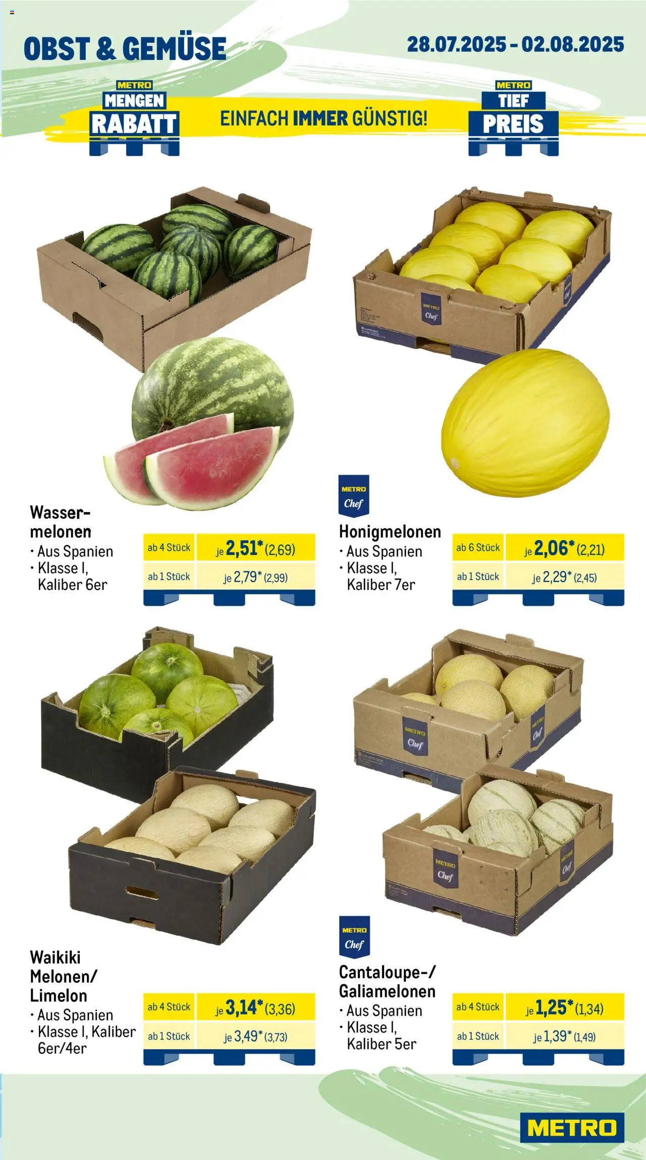 Metro Wochen-Angebote Gastro - gültig ab dem 28.07.2025 | Seite: 7 | Produkte: Wasser, Gemüse, Obst
