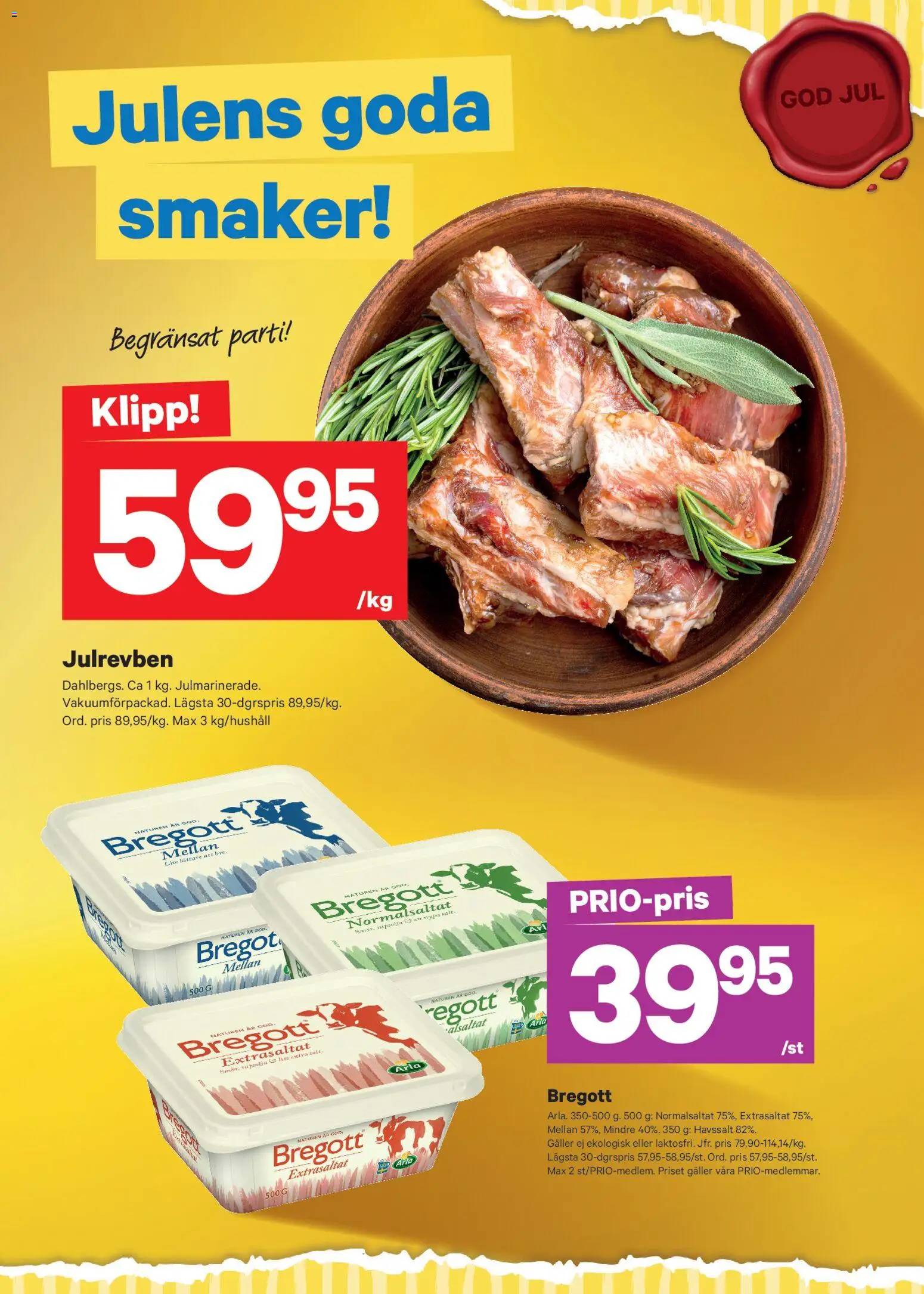 City Gross reklamblad aktuell från 15.12.2025 | Sida: 5 | Produkter: Salt, Galler, Bregott, Smör