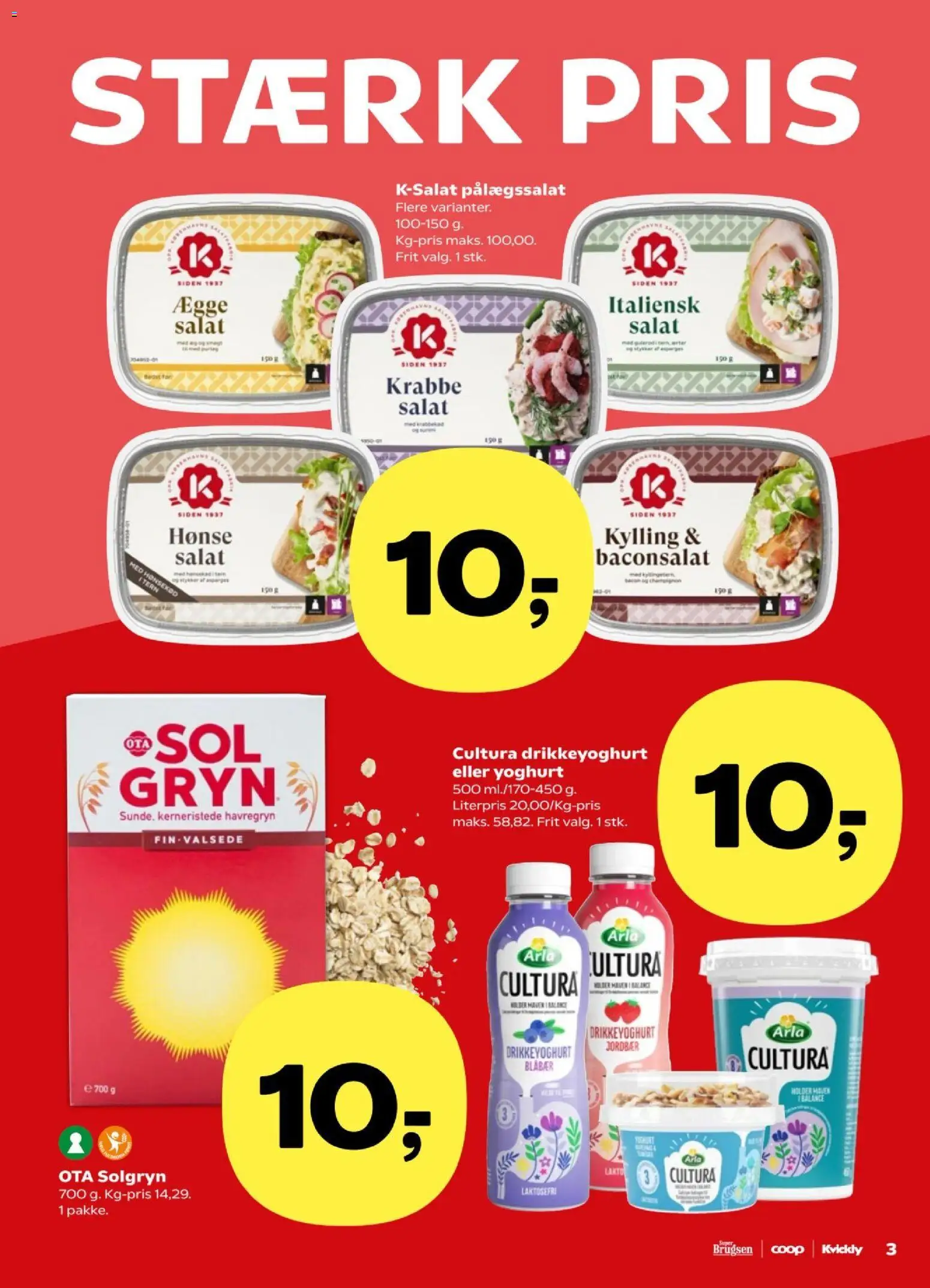 Super Brugsen tilbudsavis – gyldig fra 20.02.2026 | Side: 3 | Produkter: Yoghurt, Salat, Drikkeyoghurt, Italiensk salat