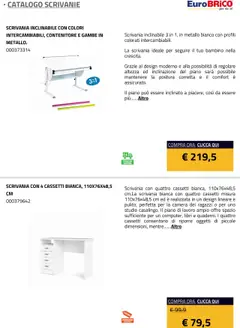 Anteprima del volantino Eurobrico Scrivanie catalogo valido a partire dal 23.07.2025 | Pagina: 9 | Prodotti: Contenitore, Scrivania