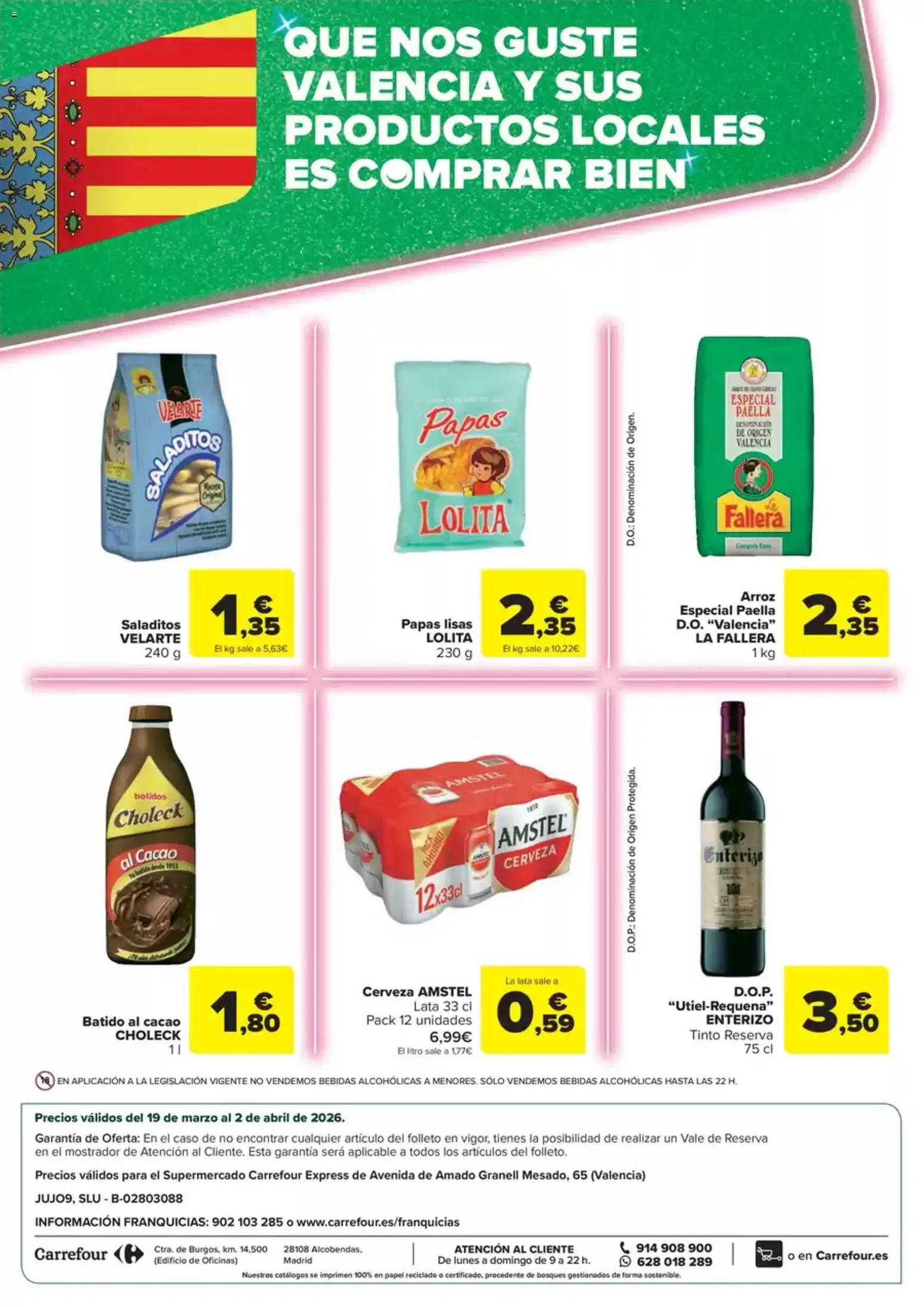 Carrefour Express folleto │ válido desde el 19.03.2026 | Página: 4 | Productos: Cerveza, Arroz, Enterizo, Φρυγανιές σικάλεως