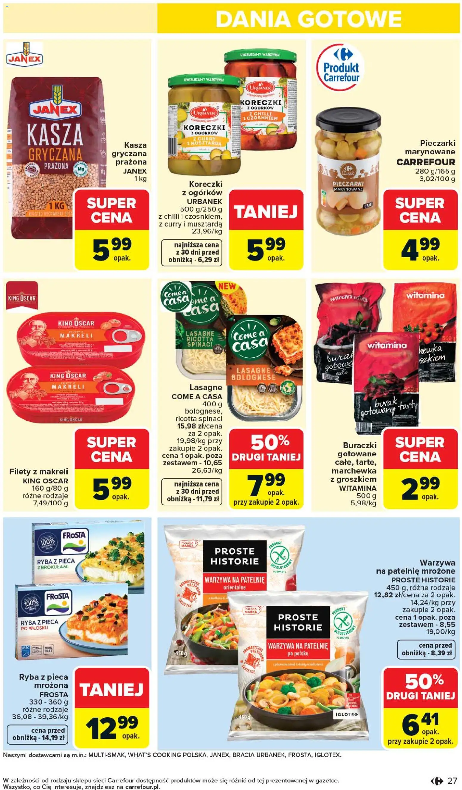 Carrefour gazetka od 20.04.2026 | Strona: 29 | Produkty: Warzywa na patelnie, Patelnie, Musztarda, Ricotta