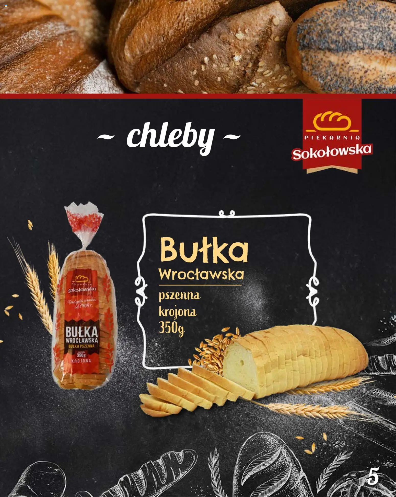 Topaz Gazetka - Piekarnia Sokołowska od 01.02.2026 | Strona: 5 | Produkty: Piekarnia, Bułka, Bułka pszenna