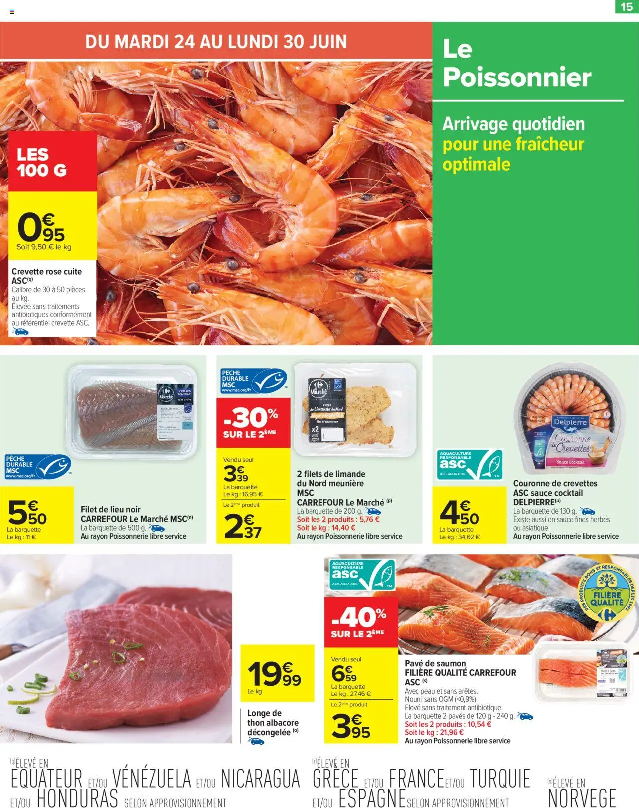  | Page: 17 | Produits: Poissonnerie, Crevettes, Thon, Saumon