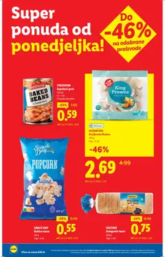SNACK DAY Kokice slane, 125 g - Pregled kataloga iz trgovine Lidl, vrijedi od 16.02.2026 | Stranica: 2 | Proizvodi: Toast, Rajčice, Kokice, Kozice
