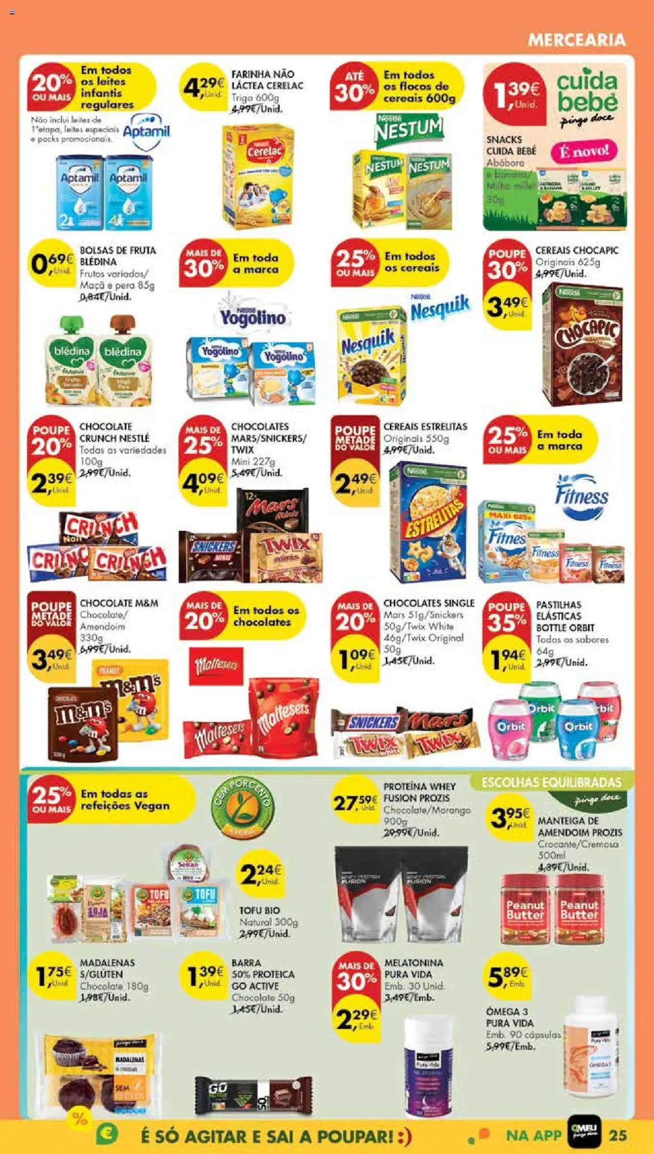 Pingo Doce Poupe Esta Semana Madeira │ válido de 12.08.2025 | Página: 25 | Produtos: Chocolates, Melatonina, Cereais, Flocos