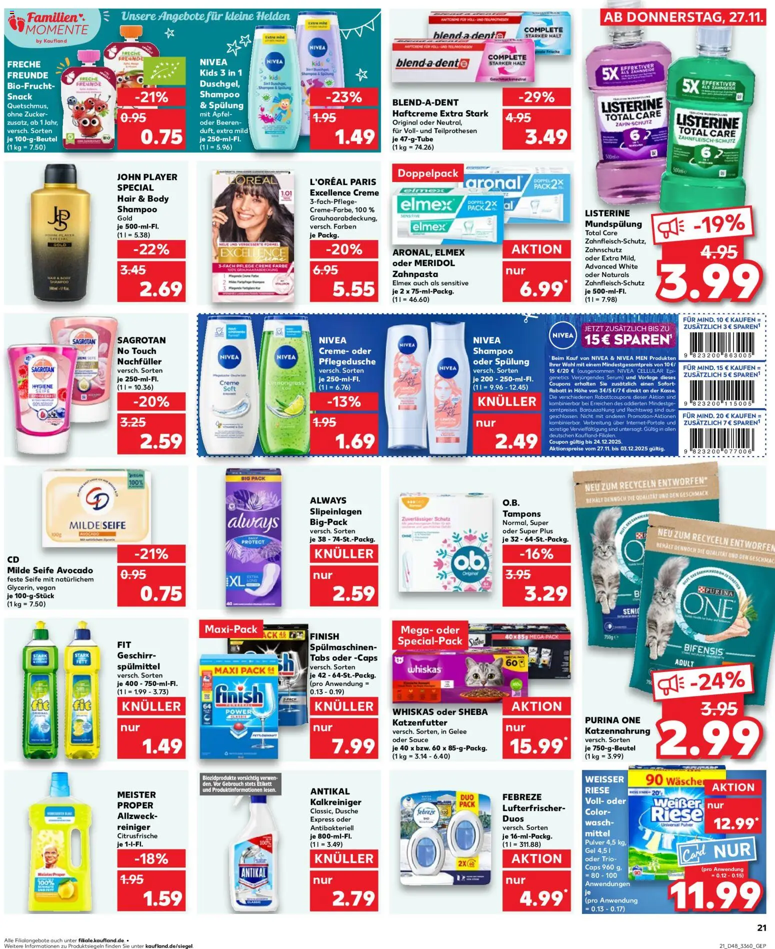 Kaufland prospekt Berlin	 – gültig ab 27.11.2025 | Seite: 21 | Produkte: Spülung, Seife, Serum, Listerine