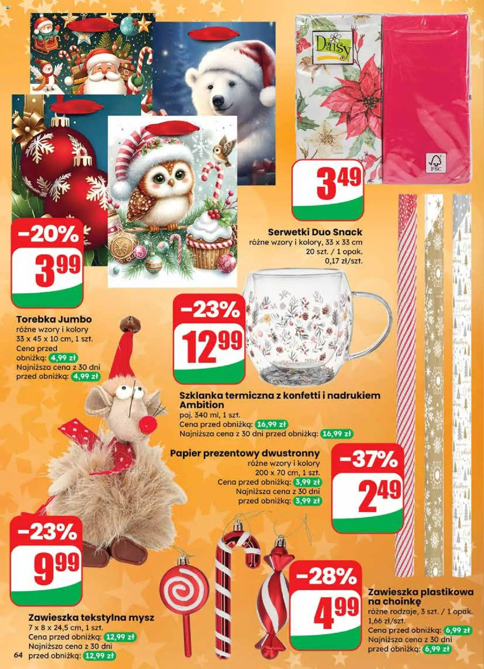 Dino Gazetka od 19.11.2025 | Strona: 64 | Produkty: Szklanka, Szklanka termiczna, Mysz, Torebka