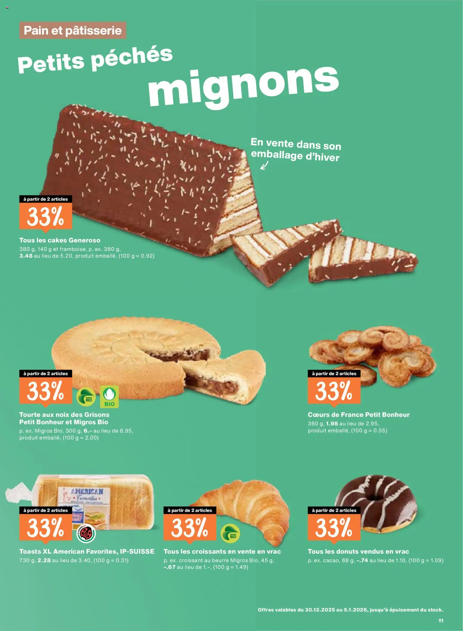 Migros Aktionen FR – gültig ab 30.12.2025 | Seite: 11 | Produkte: Donuts