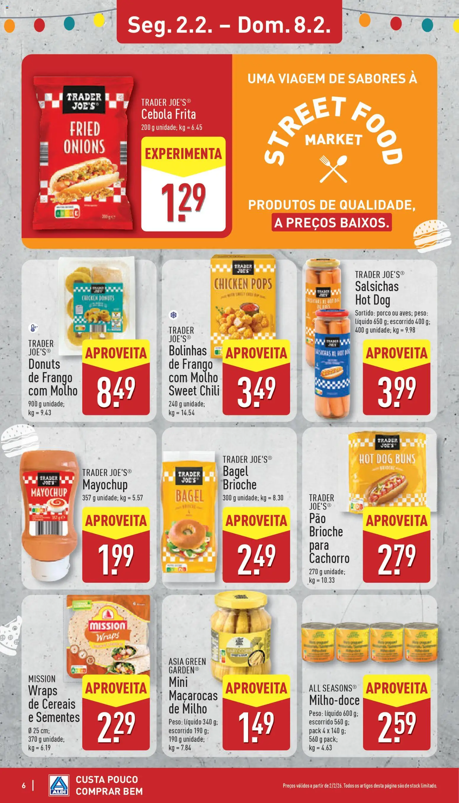 Aldi folheto │ válido de 02.02.2026 | Página: 6 | Produtos: Frango, Cebola, Cereais, Milho