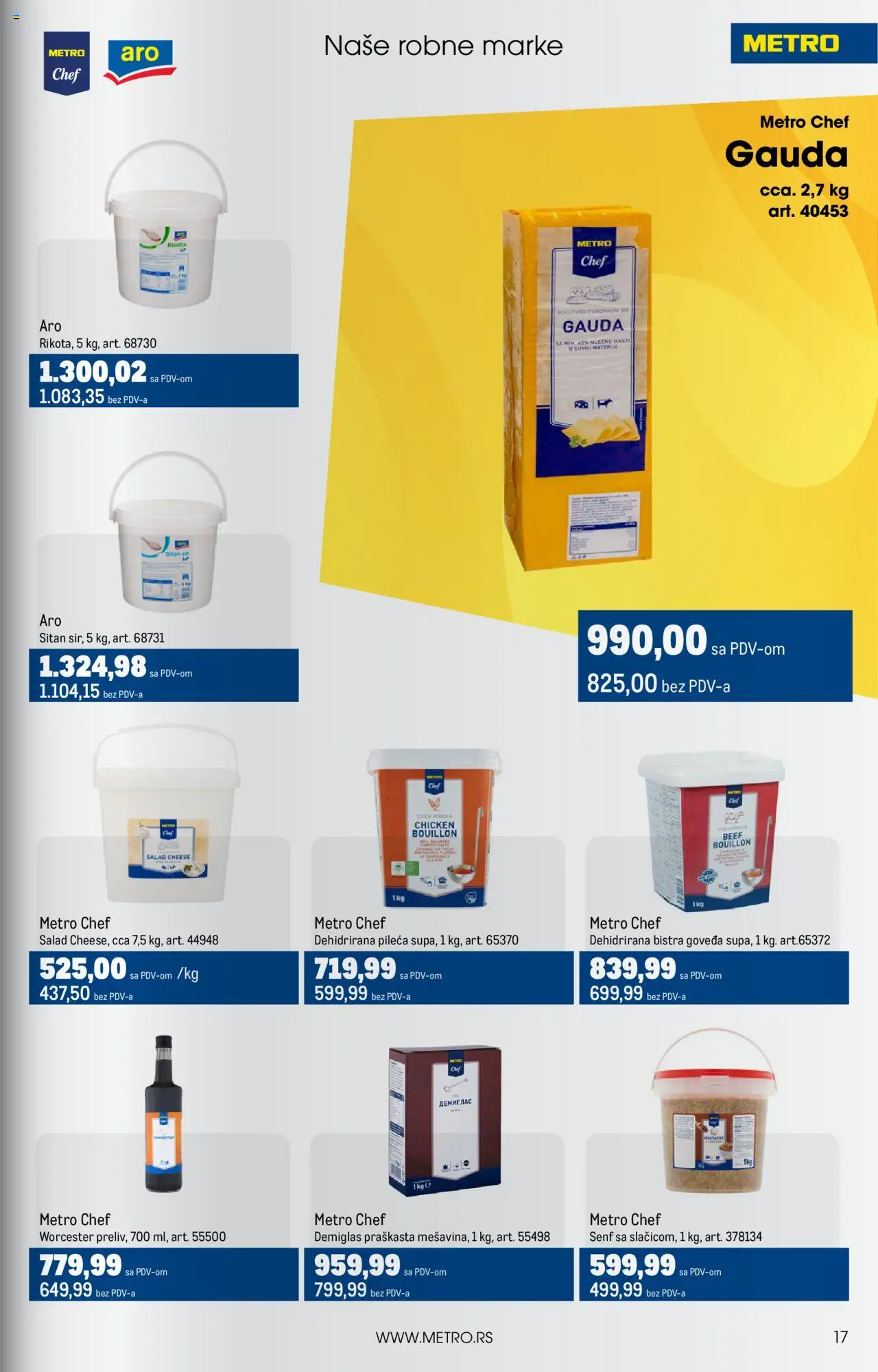 Metro katalog - važi od 01.06.2025 | Strana: 17 | Proizvode: Senf, PC, Sir
