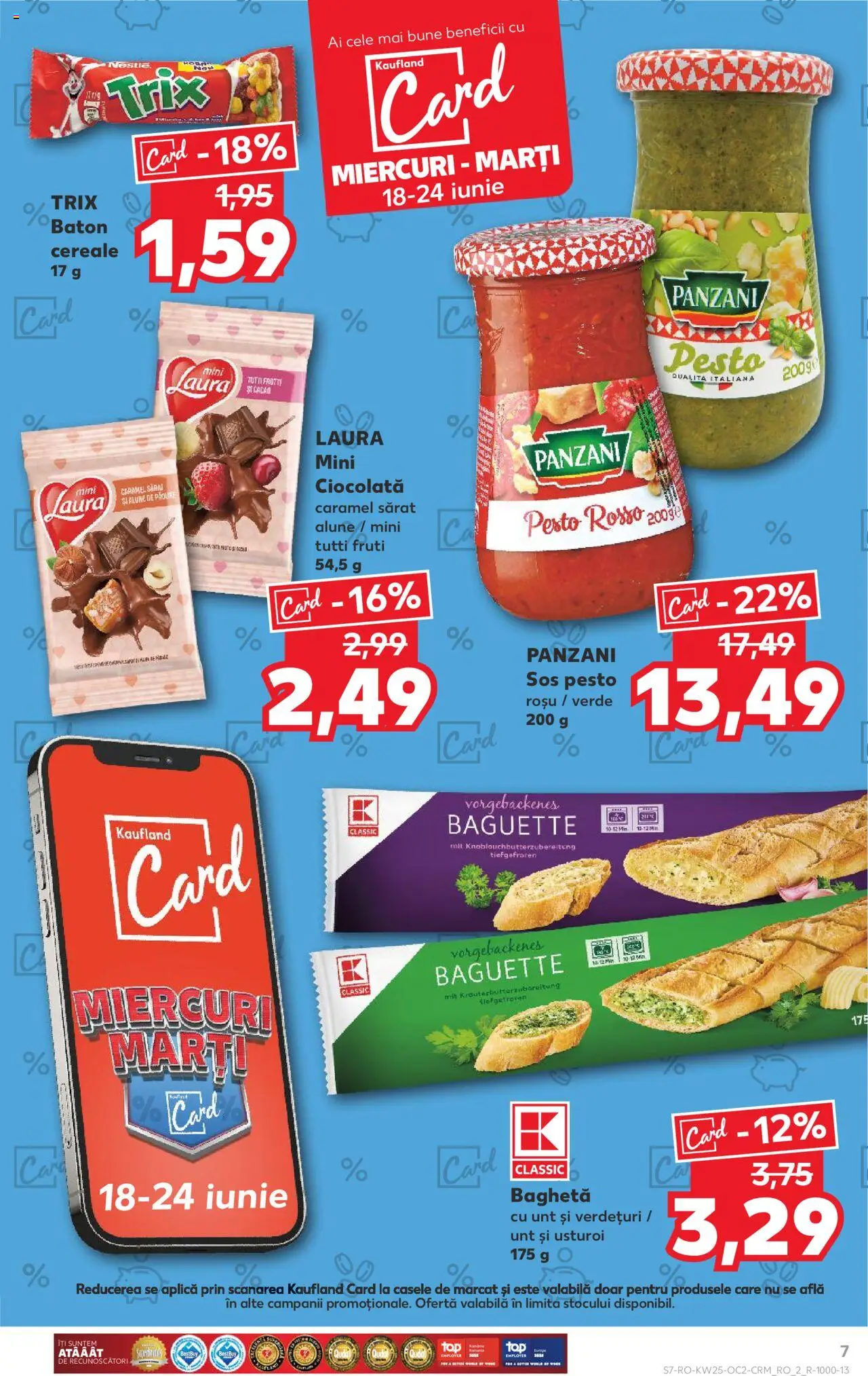 Kaufland RO akciós ujság - amely érvényes a következő dátumtól: 18.06.2025 | Oldal: 7 | Termékek: Pesto