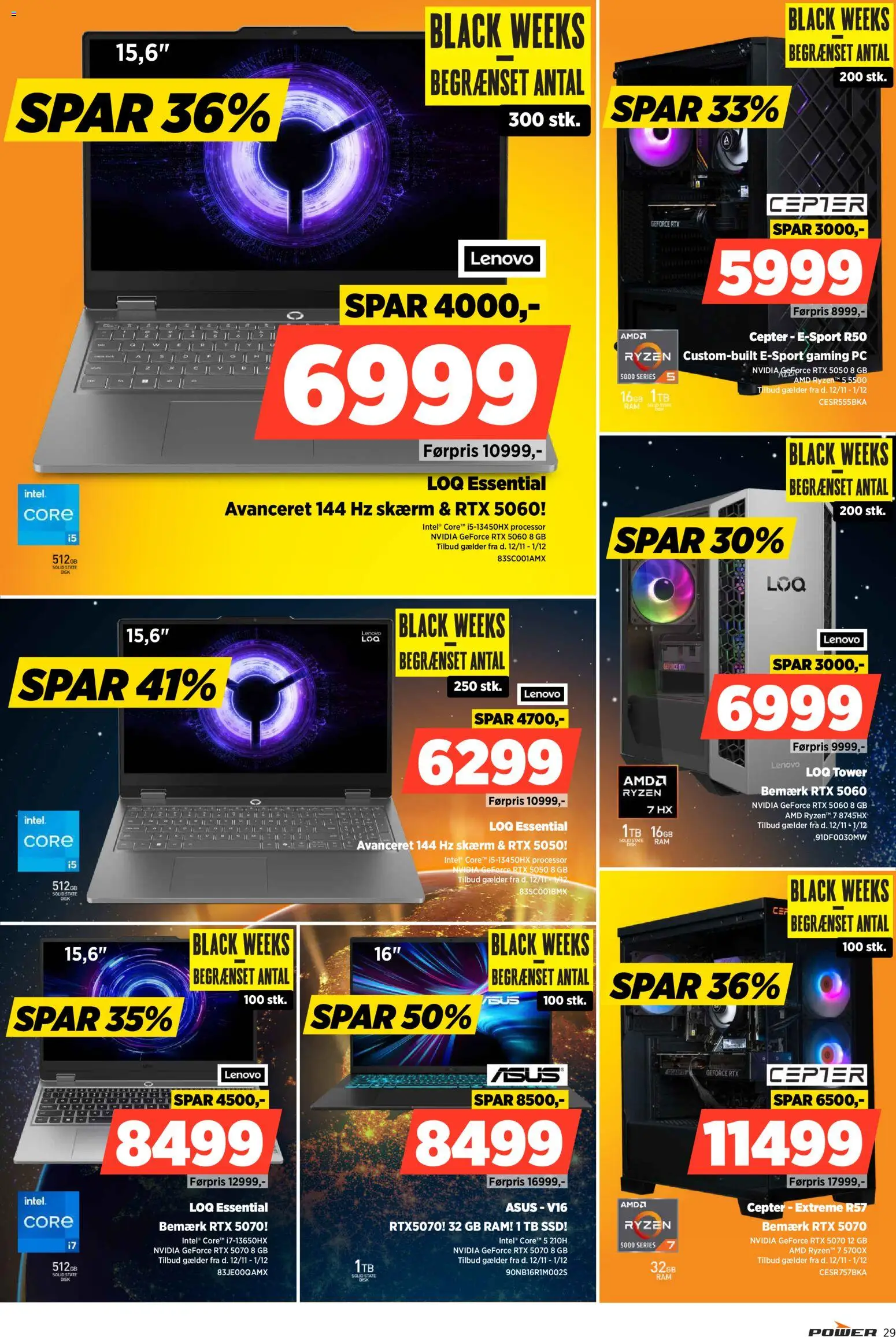 Power tilbudsavis – gyldig fra 12.11.2025 | Side: 29 | Produkter: RAM, PC, Gaming PC, SSD