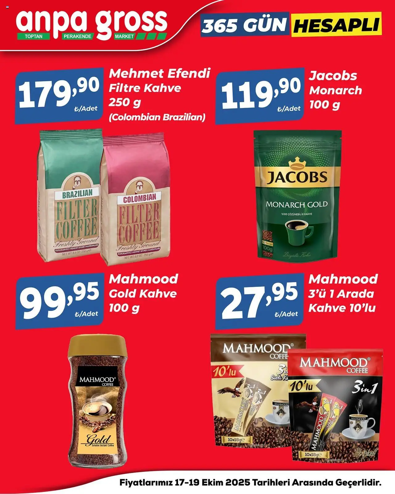 Anpa Gross Katalog Cuma-Pazar - 17.10.2025 tarihinden itibaren geçerlidir | Sayfa: 11 | Ürünler: Kahve, Koku