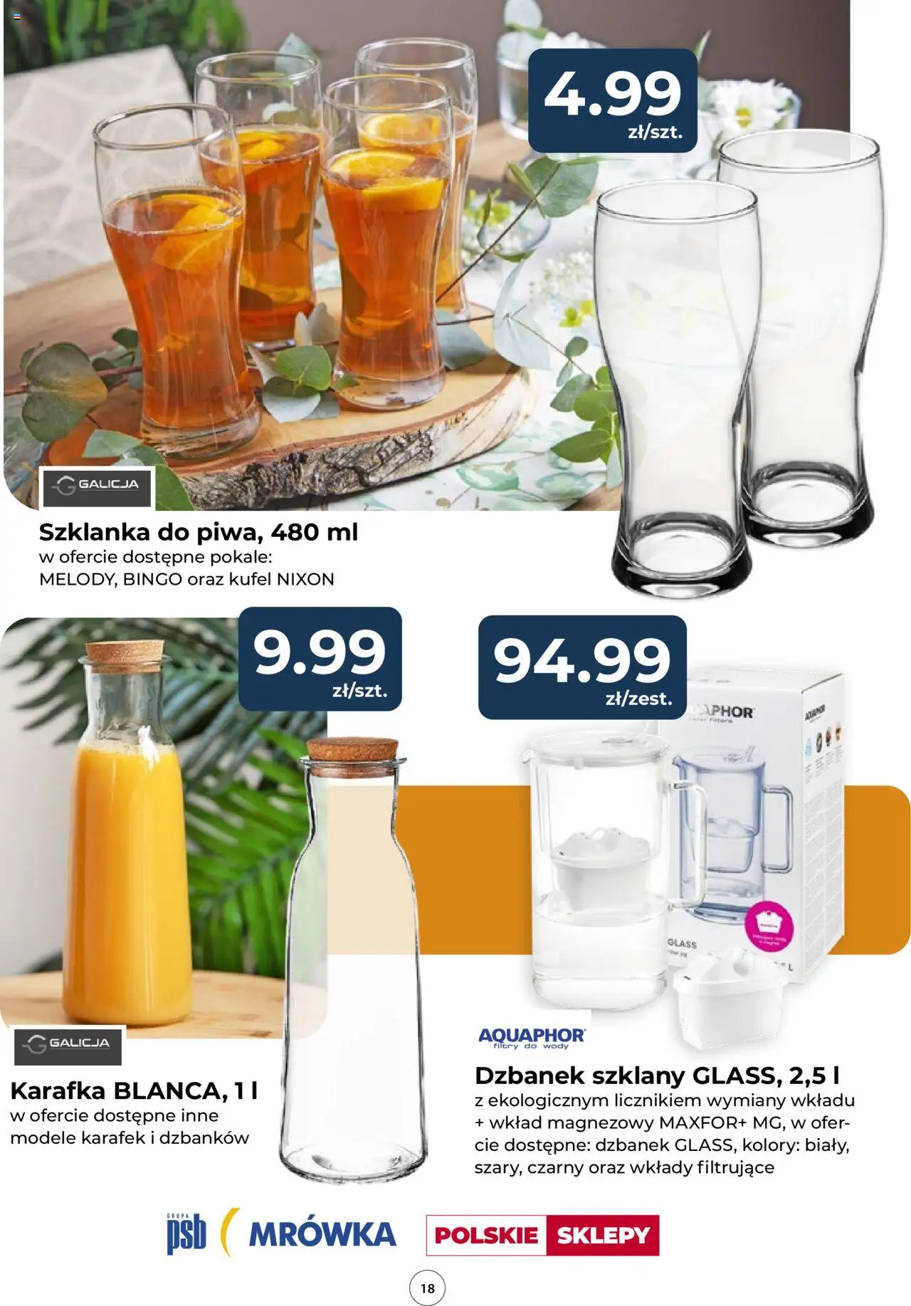 Mrówka Gazetka - Warszawa od 24.04.2025 | Strona: 18 | Produkty: Szklanka, Dzbanek