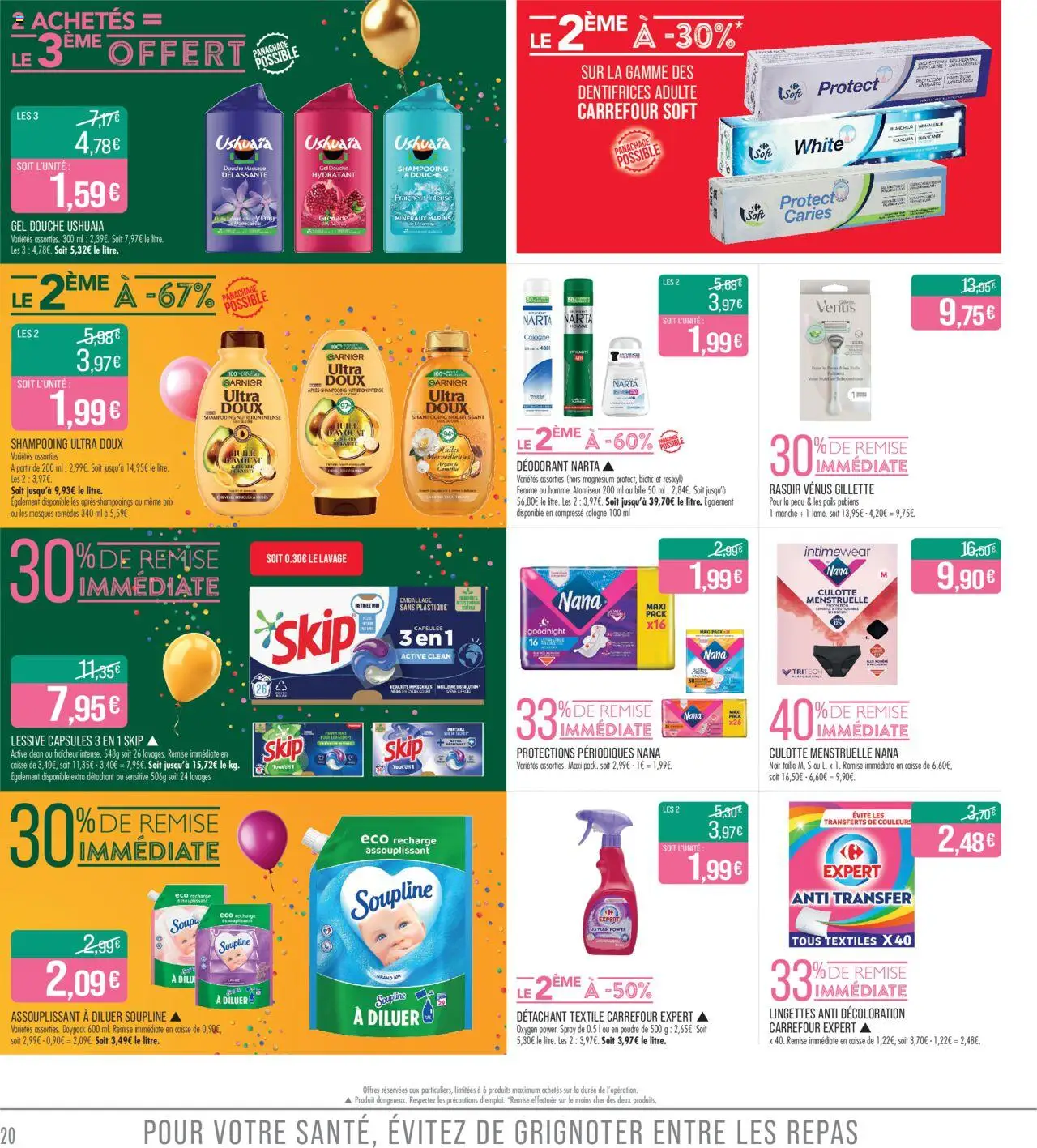  | Page: 20 | Produits: Shampooing, Déodorant, Détachant, Pois