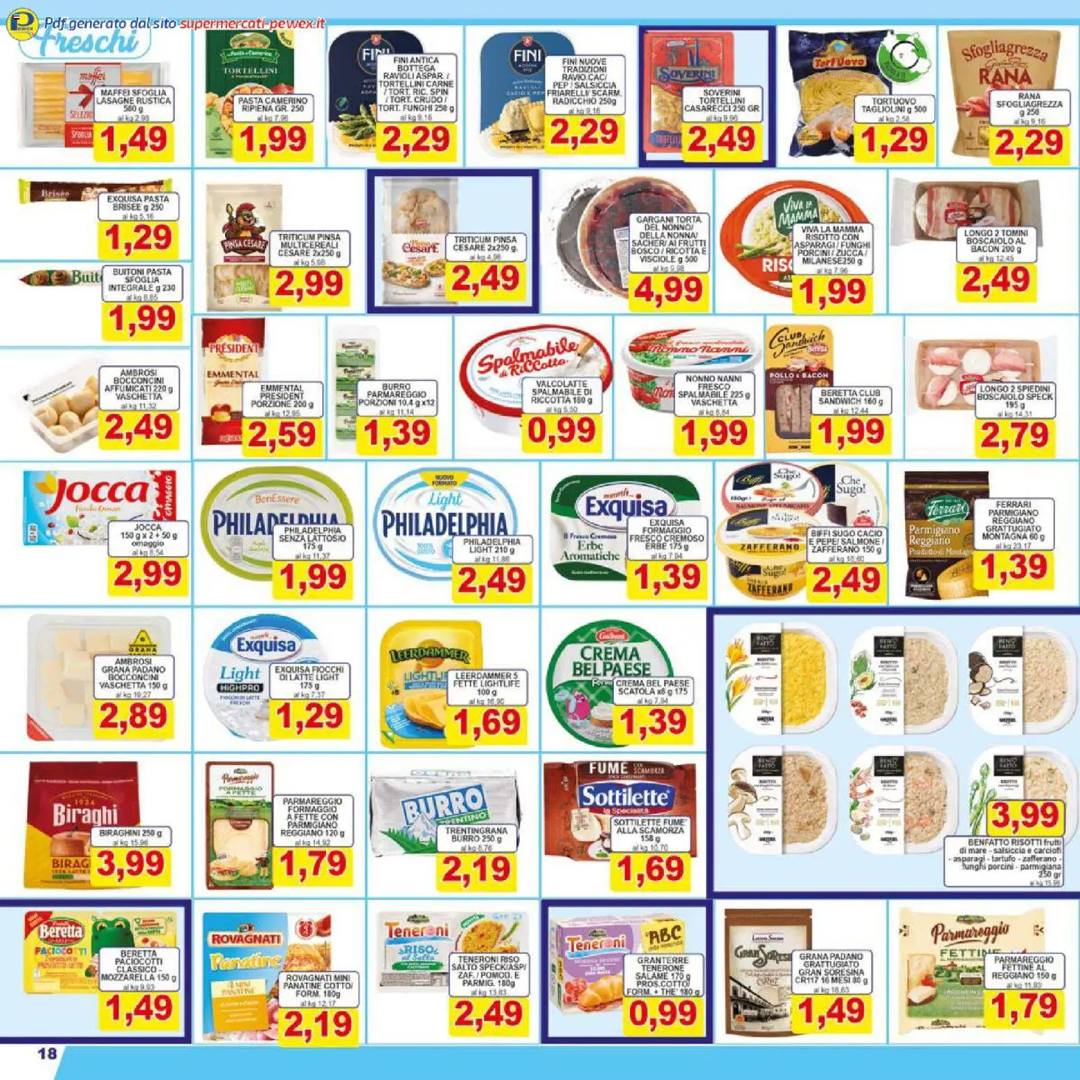 Volantino Pewex del 06.03.2026 | Pagina: 18 | Prodotti: Salmone, Frutti di mare, Burro, Scatola