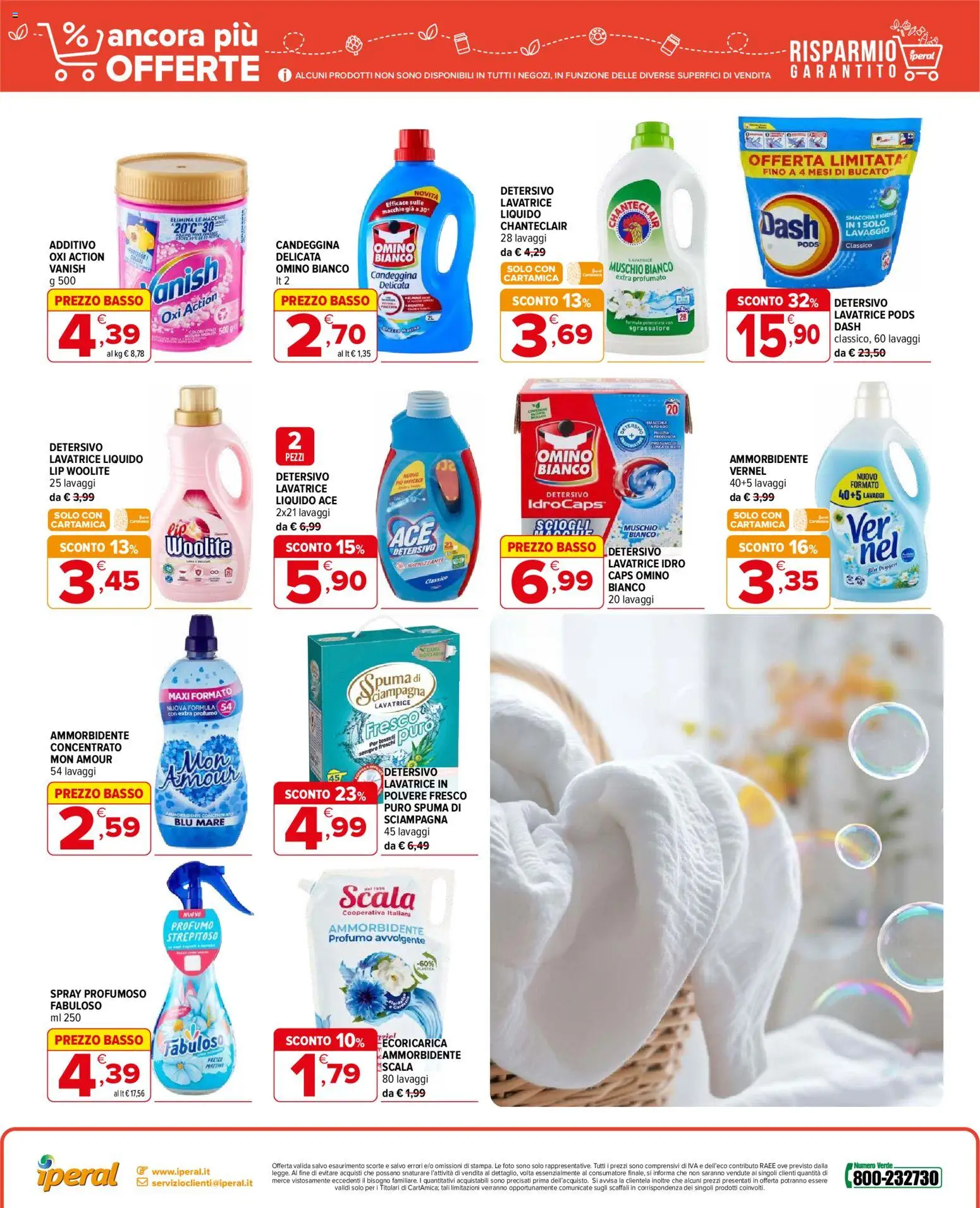 Volantino Iperal del 27.11.2025 | Pagina: 26 | Prodotti: Ammorbidente, Lavatrice, Scala, Profumo