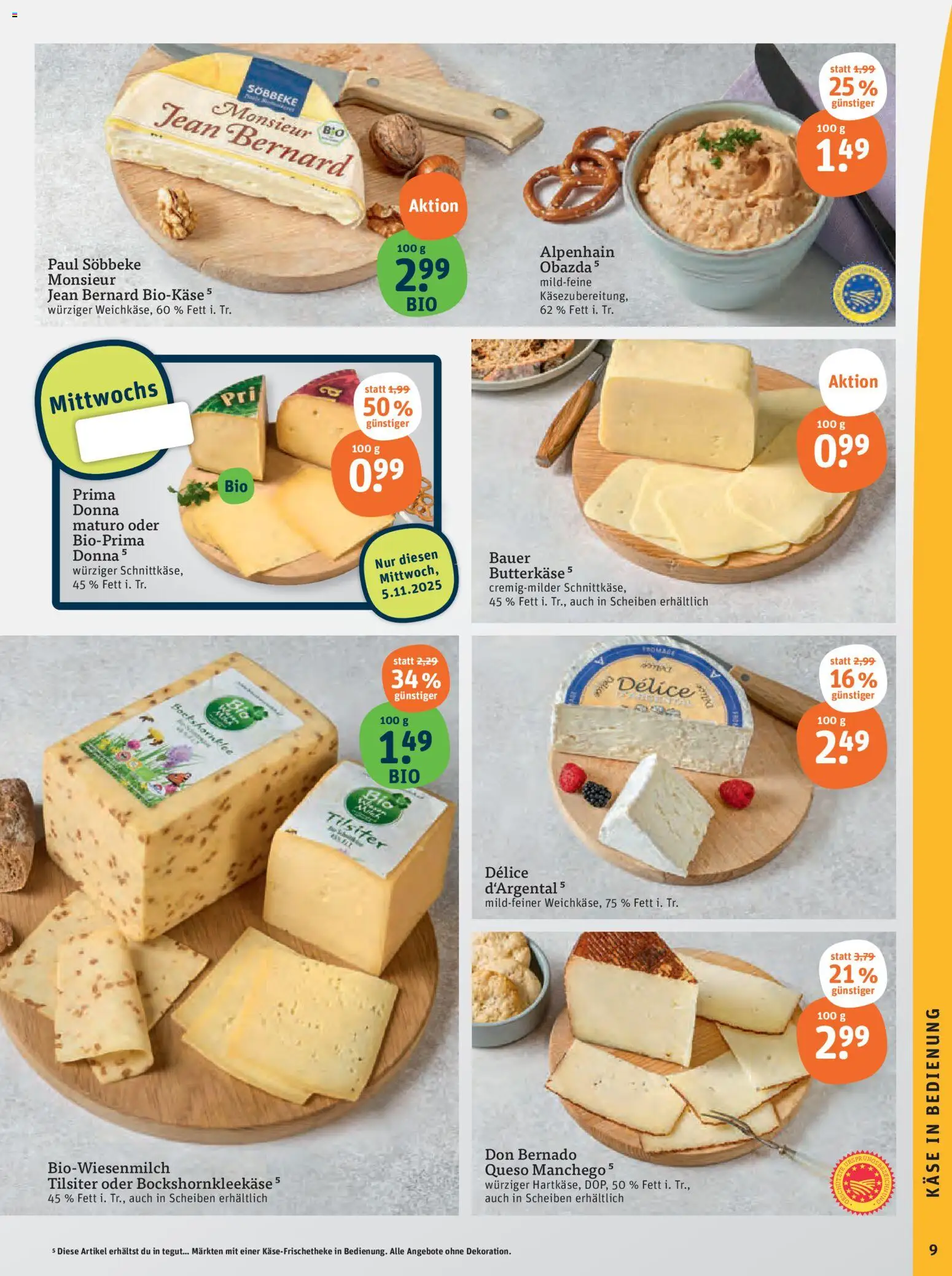 Tegut Prospekt 	 – gültig ab 03.11.2025 | Seite: 11 | Produkte: Käse