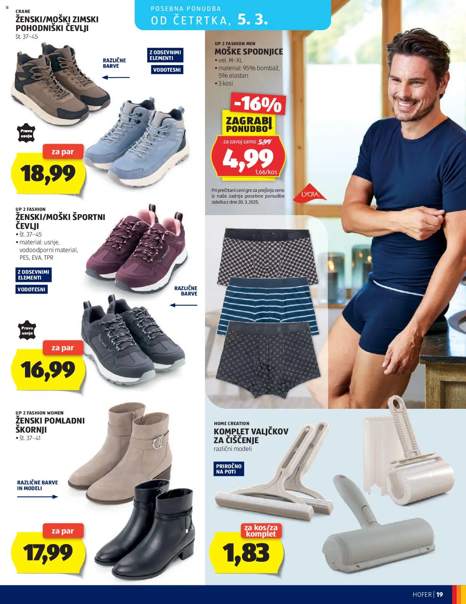 Novi Hofer katalog ponudbe – veljaven od 25.02.2026 | Stran: 19 | Izdelki: Škornji, Spodnjice, Cevlji
