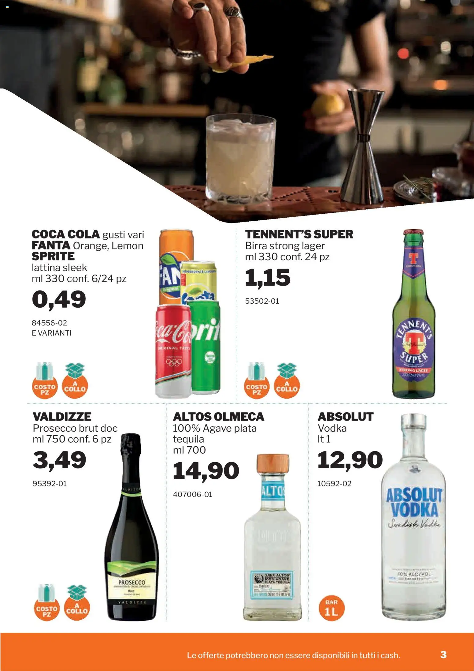 Volantino Sogegross del 22.04.2026 | Pagina: 3 | Prodotti: Tennent's, Birra, Tequila, Fanta