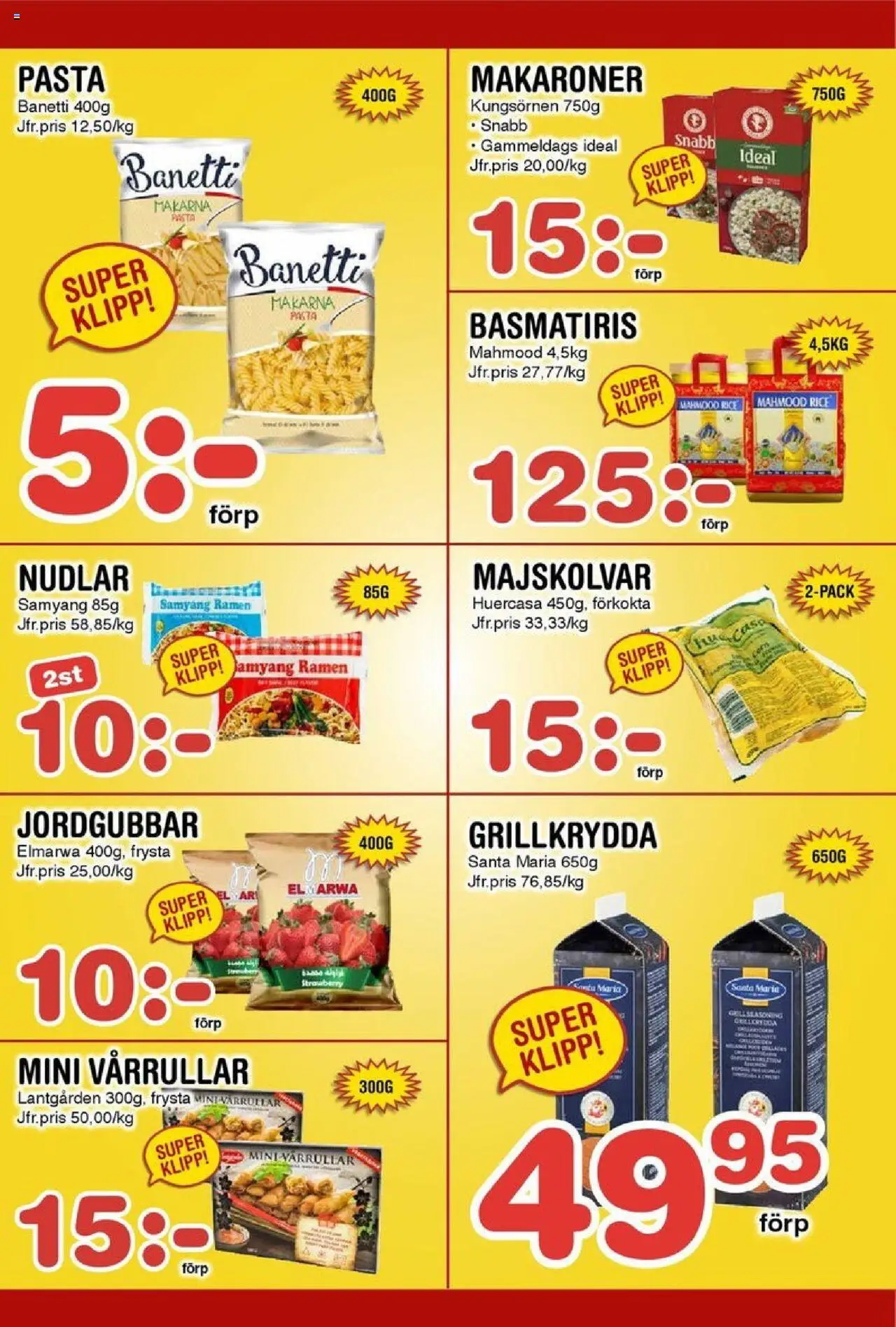 Nya Pulsen reklamblad aktuell från 20.10.2025 | Sida: 12 | Produkter: Makaroner, Jordgubbar, Pasta