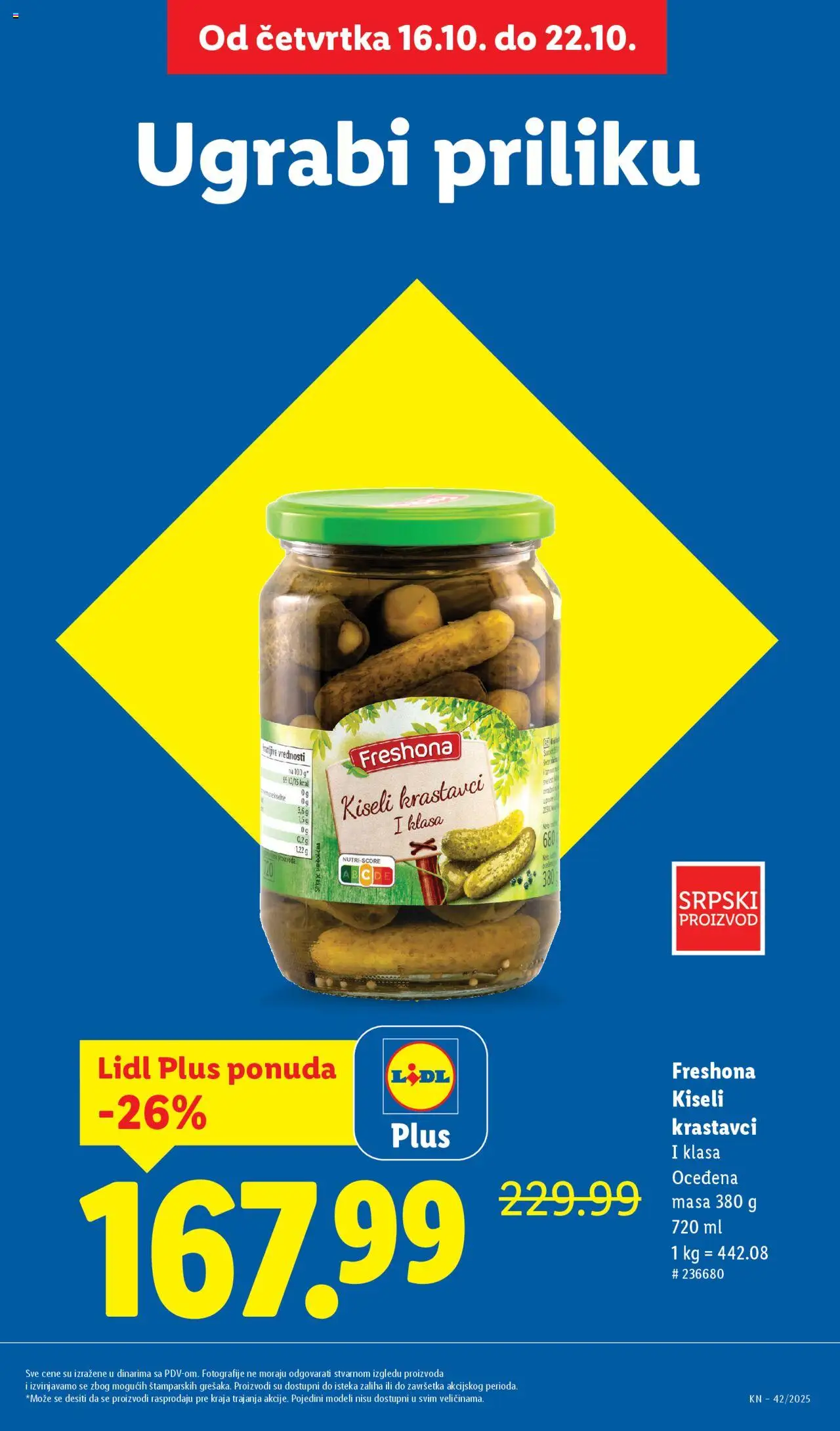 Lidl katalog - važi od 16.10.2025 | Strana: 3 | Proizvode: Kiseli krastavci, Krastavci