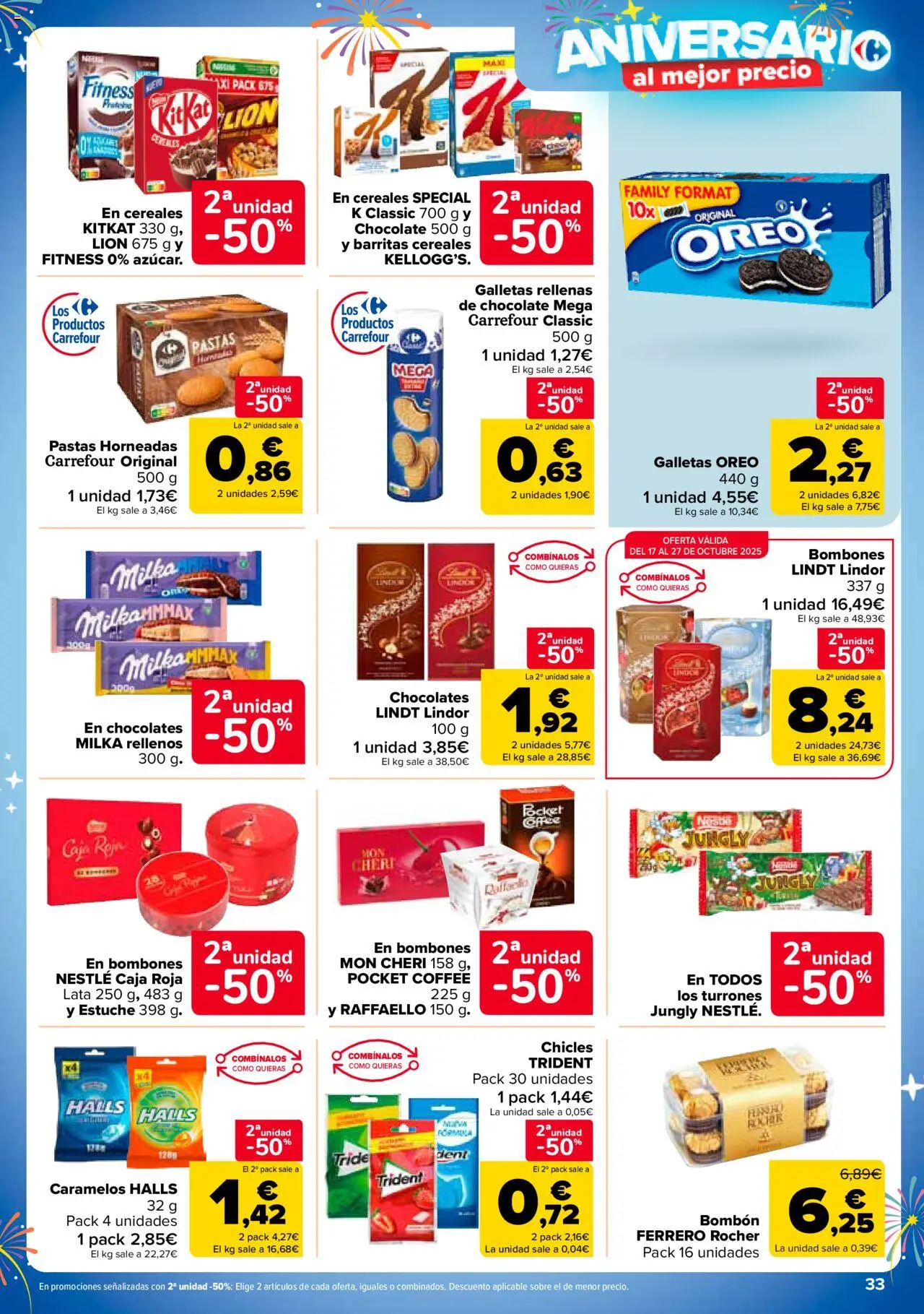 Carrefour folleto │ válido desde el 14.10.2025 | Página: 33 | Productos: Άμμος, Chocolate, Cereales, Galletas rellenas