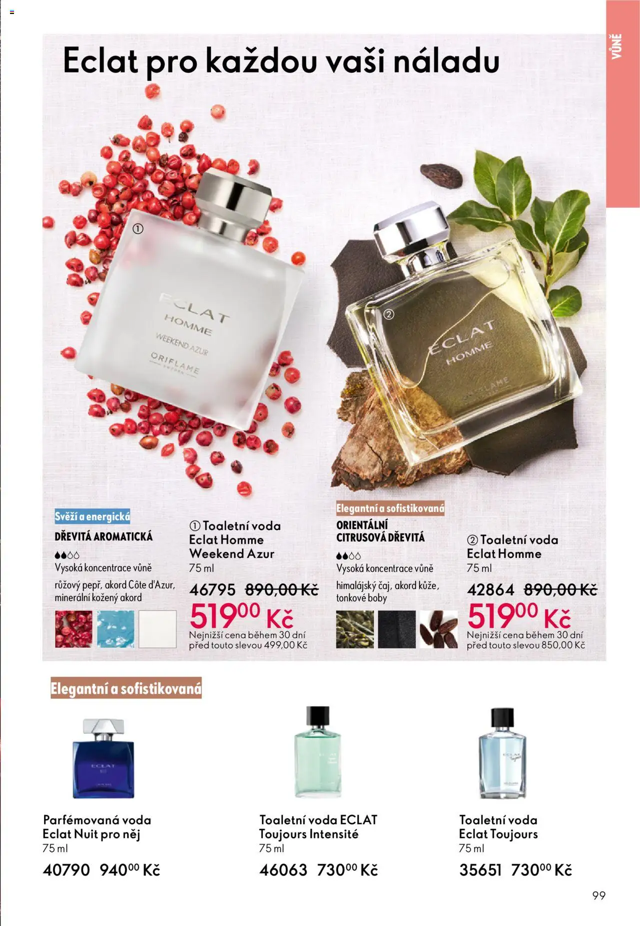Oriflame katalog č.13/2025 od 07.09.2025 | Strana: 99 | Produkty: Voda, Boby, Toaletní voda