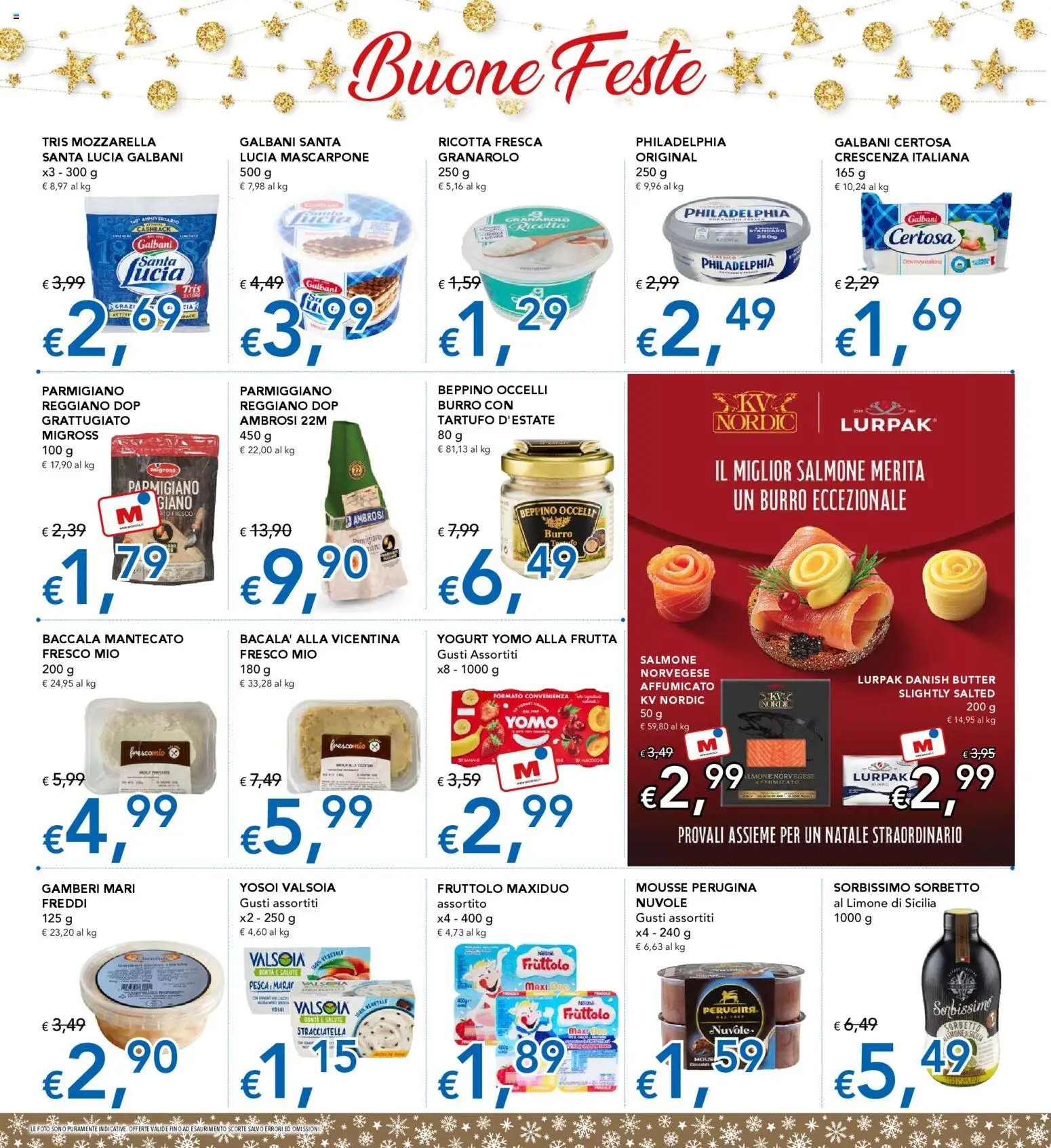 Volantino Migross del 18.12.2025 | Pagina: 8 | Prodotti: Salmone, Mozzarella, Mascarpone, Crescenza