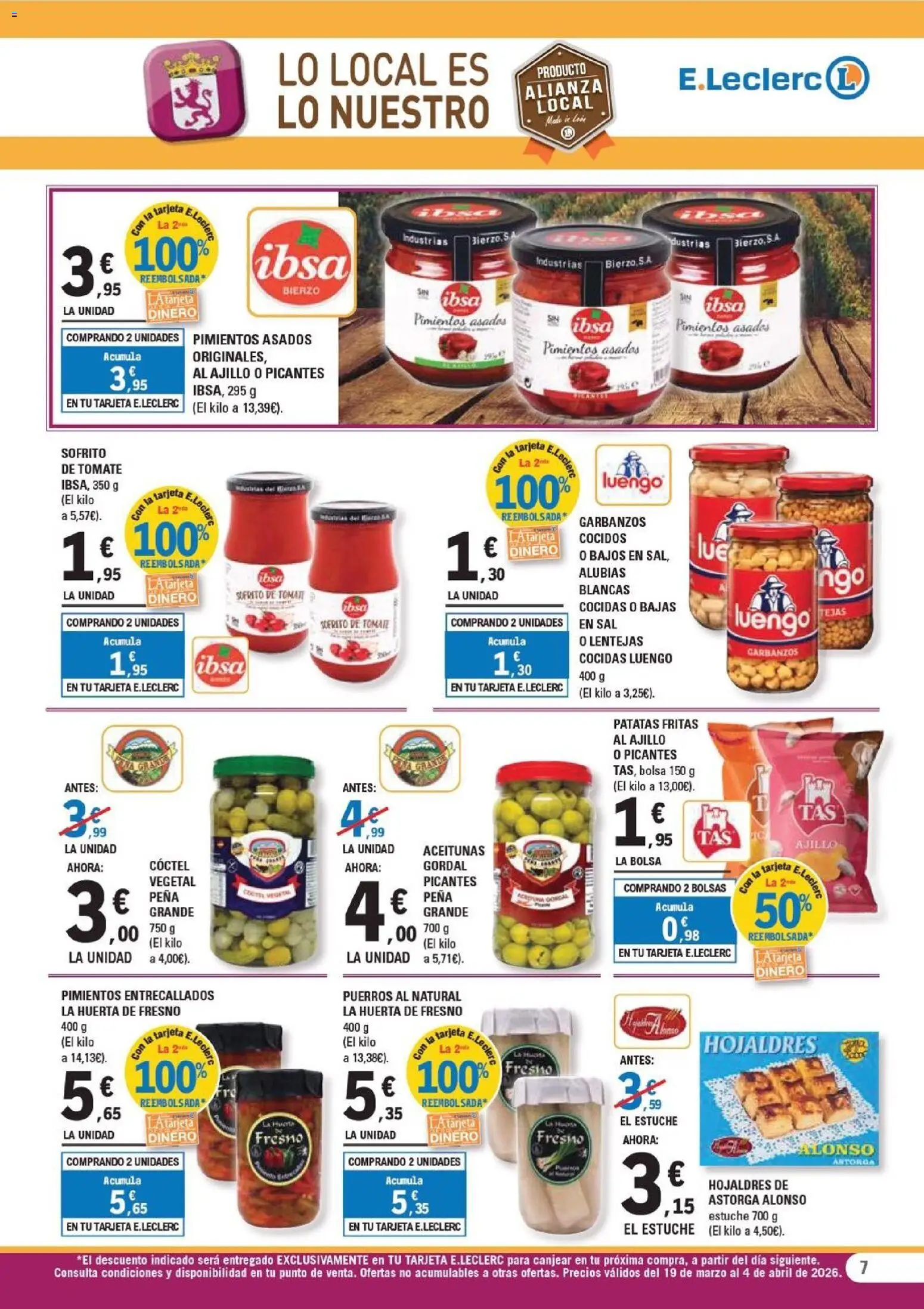 E.Leclerc - León │ válido desde el 19.03.2026 | Página: 7 | Productos: Bolsa
