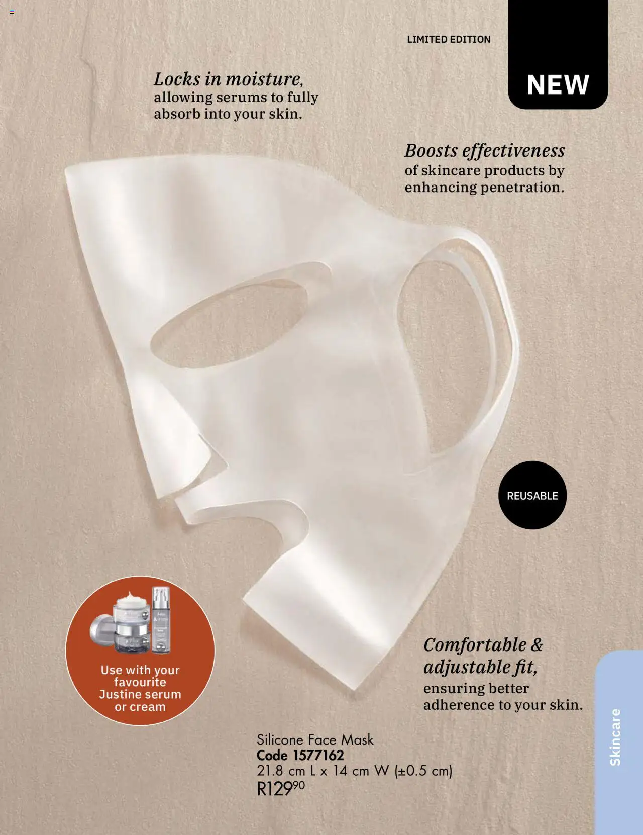 Justine Specials │ valid from 01.08.2025 | Page: 33 | Products: Serum, Mask, Cream, Silicone