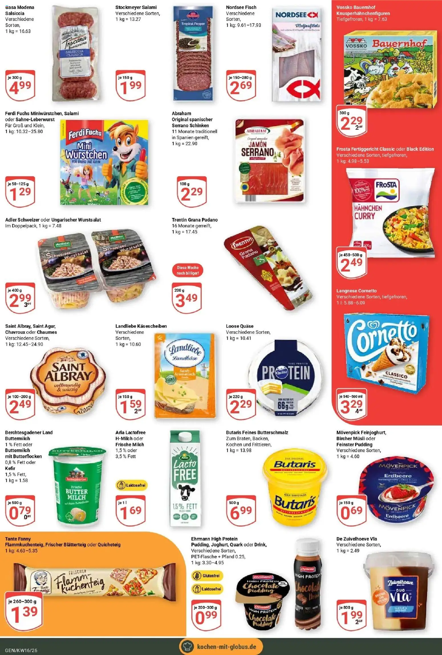 Globus Prospekt Gensingen	 – gültig ab 12.04.2026 | Seite: 3 | Produkte: Hahnchen, Kefir, Fisch, Serrano schinken
