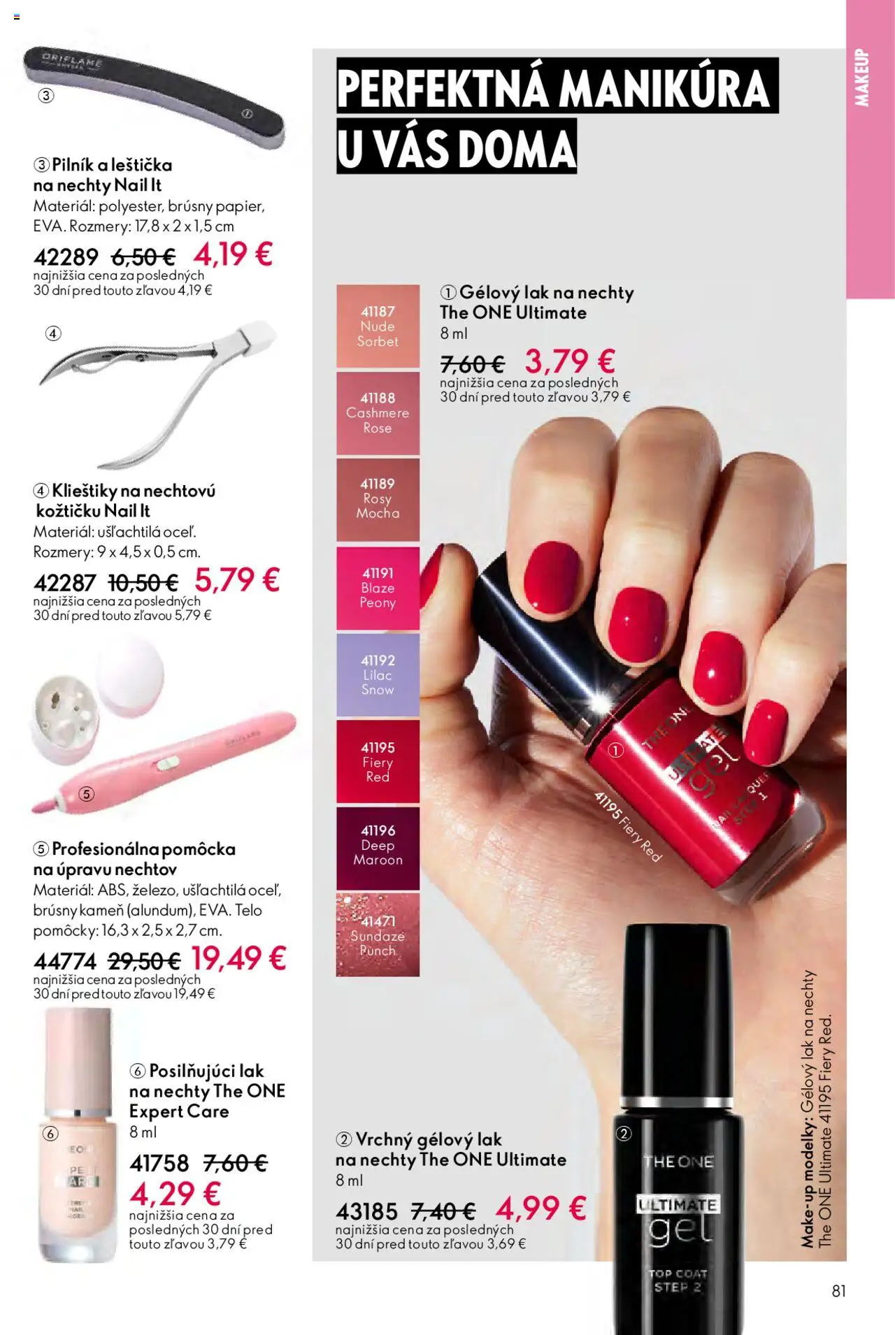 Nové Oriflame akcie – leták je platný od 12.11.2025 | Strana: 81 | Produkty: Sorbet, Lak na nechty
