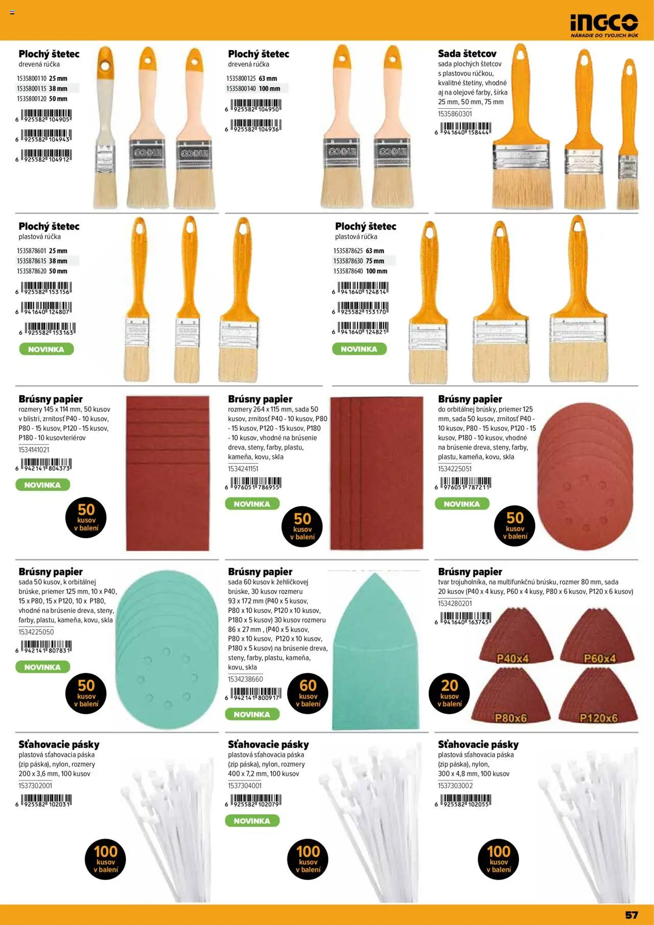 Nové Kinekus akcie – leták je platný od 28.04.2025 | Strana: 57 | Produkty: Náradie, Štetec