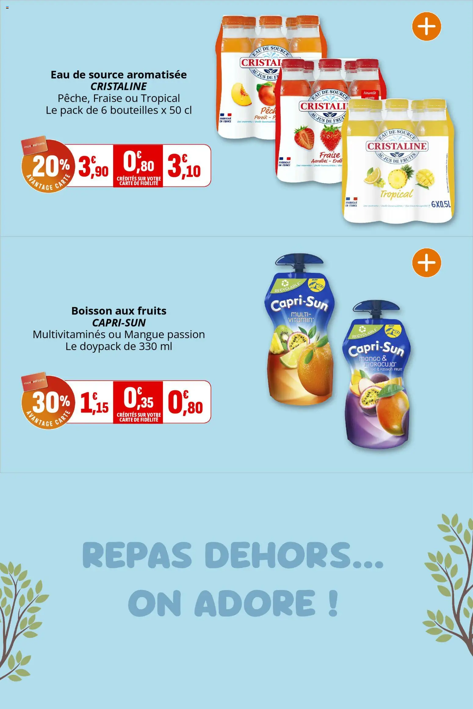 {H1} | Page: 14 | Produits: Fraise, Mangue, Eau de source, Jus