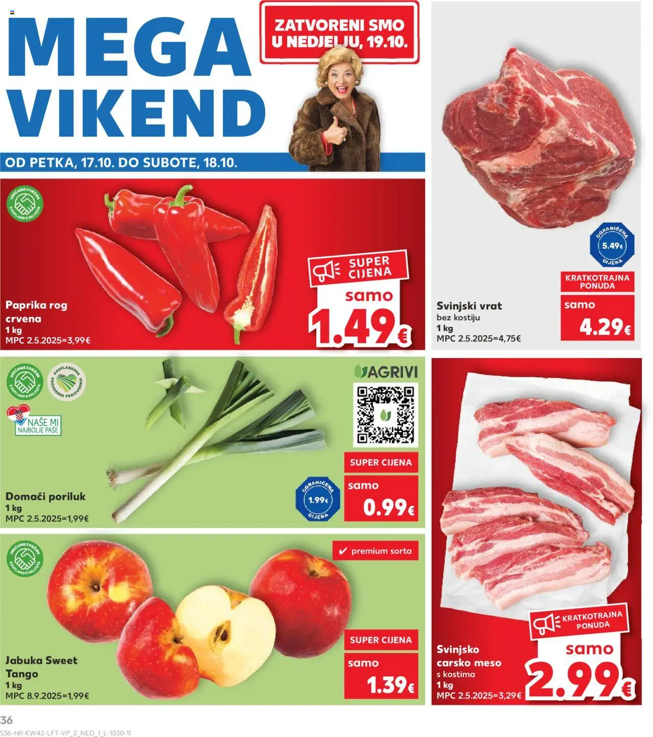 Kaufland katalog | vrijedi od 15.10.2025 | Stranica: 36 | Proizvodi: Meso, Paprika, Poriluk, Jabuka