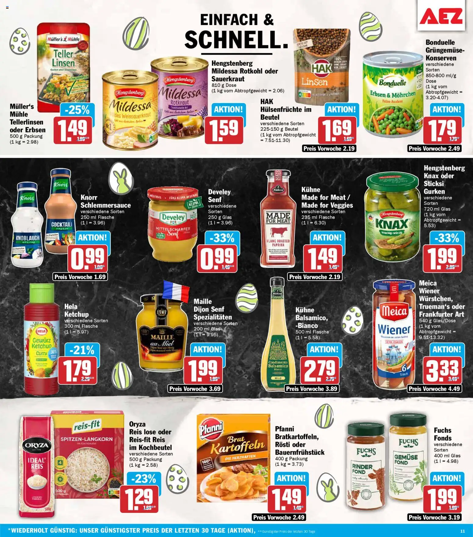 AEZ Prospekt 	 – gültig ab 23.03.2026 | Seite: 11 | Produkte: Mühle, Rotkohl, Gemüse, Gurken