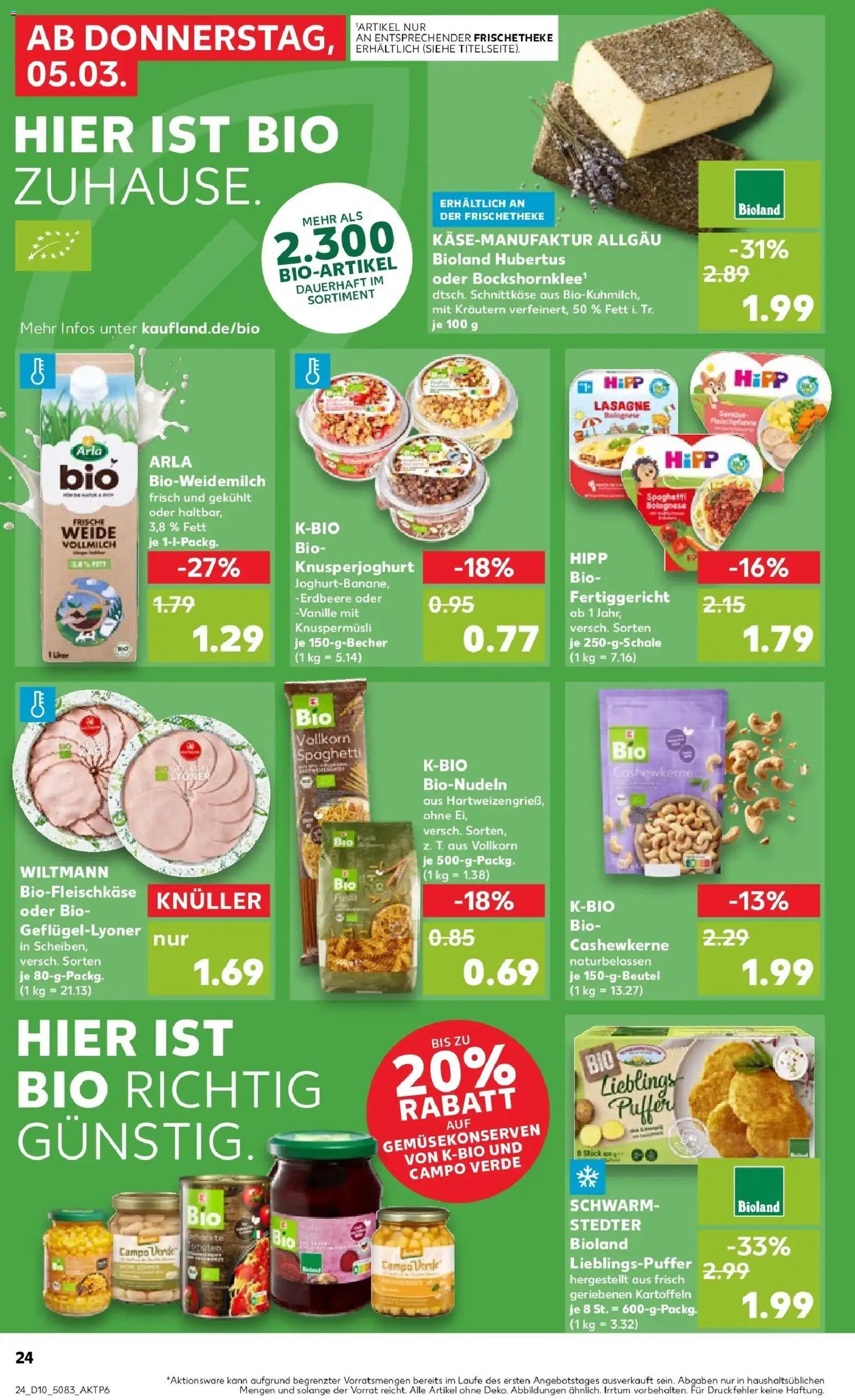 Kaufland Prospekt Flensburg	 – gültig ab 05.03.2026 | Seite: 24 | Produkte: Kartoffeln, Pasta