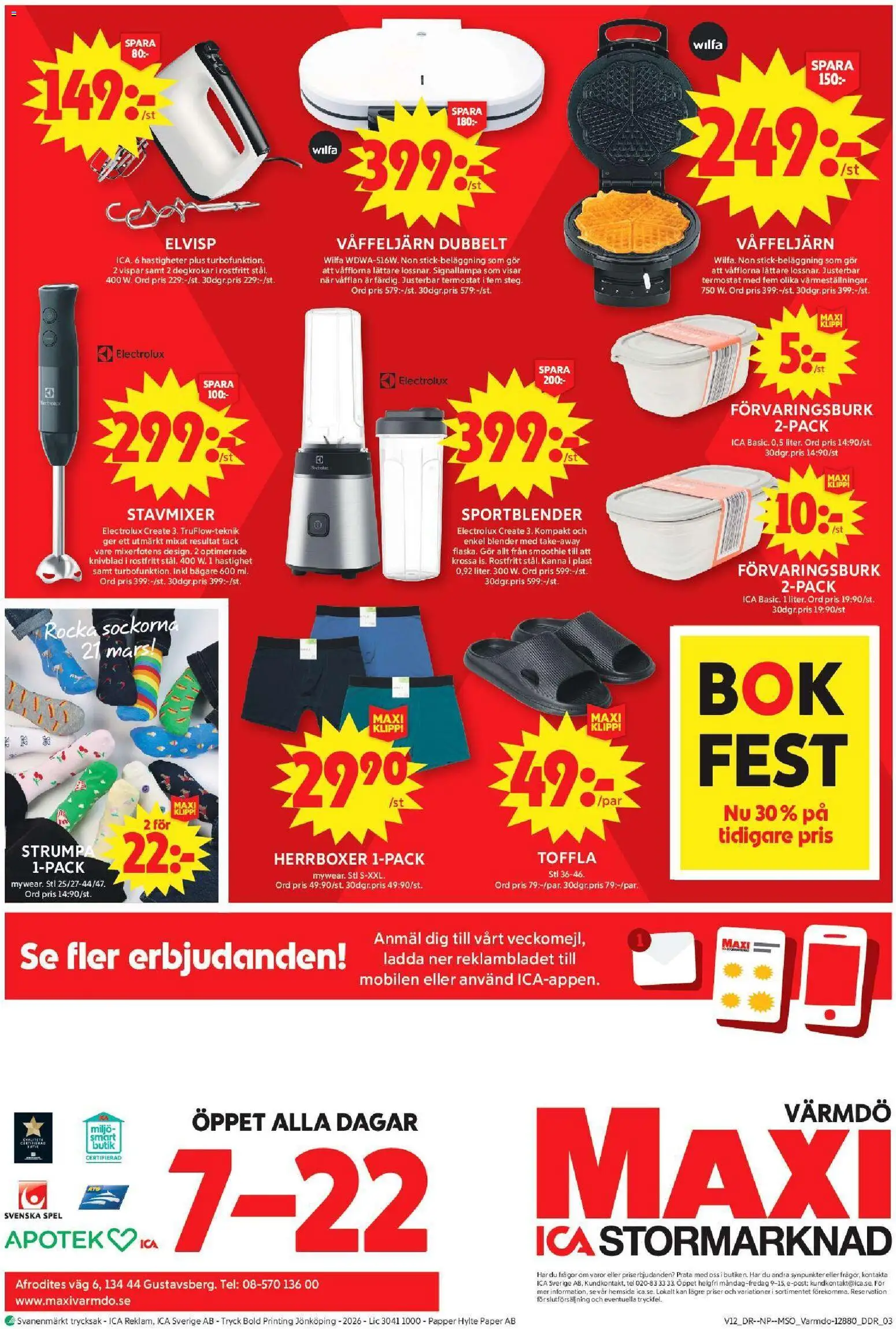 ICA Maxi reklamblad aktuell från 16.03.2026 | Sida: 13 | Produkter: Mixer, Stavmixer, Blender, Spel