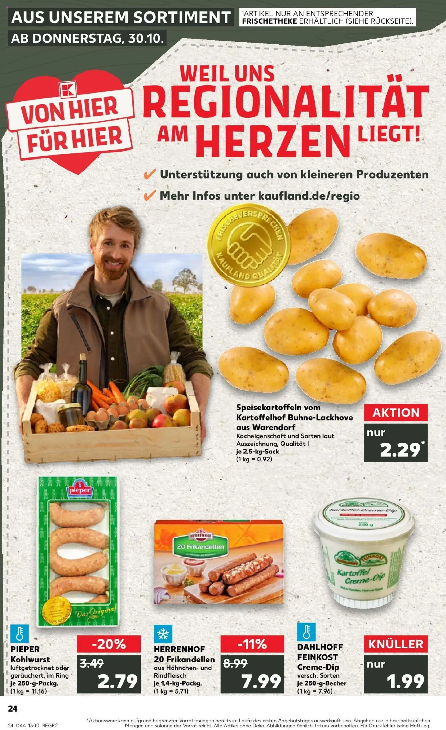 Kaufland prospekt Ahaus	 – gültig ab 30.10.2025 | Seite: 24 | Produkte: Hahnchen, Rindfleisch