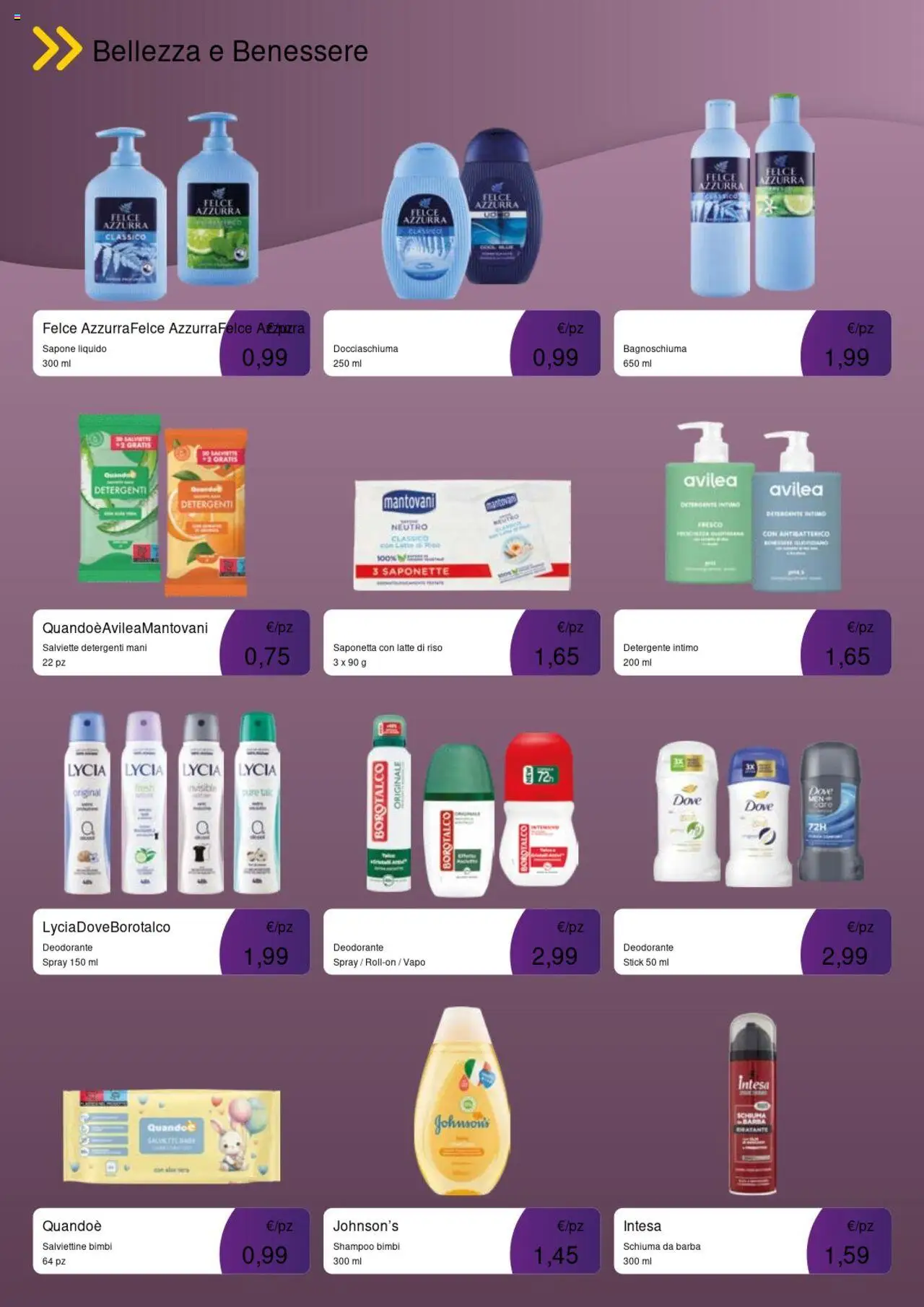 Volantino Acqua e Sapone del 01.08.2025 | Pagina: 9 | Prodotti: Shampoo, Schiuma da barba, Sapone, Deodorante