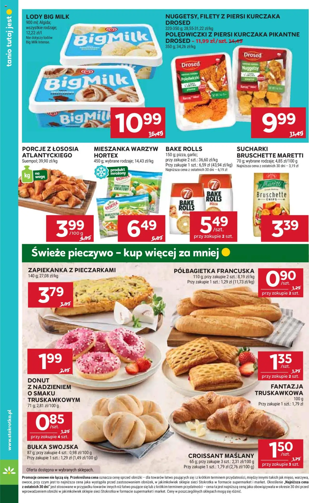Stokrotka Gazetka - Market od 18.09.2025 | Strona: 22 | Produkty: Stokrotka, Big Milk, Donut, Mieszanka warzyw
