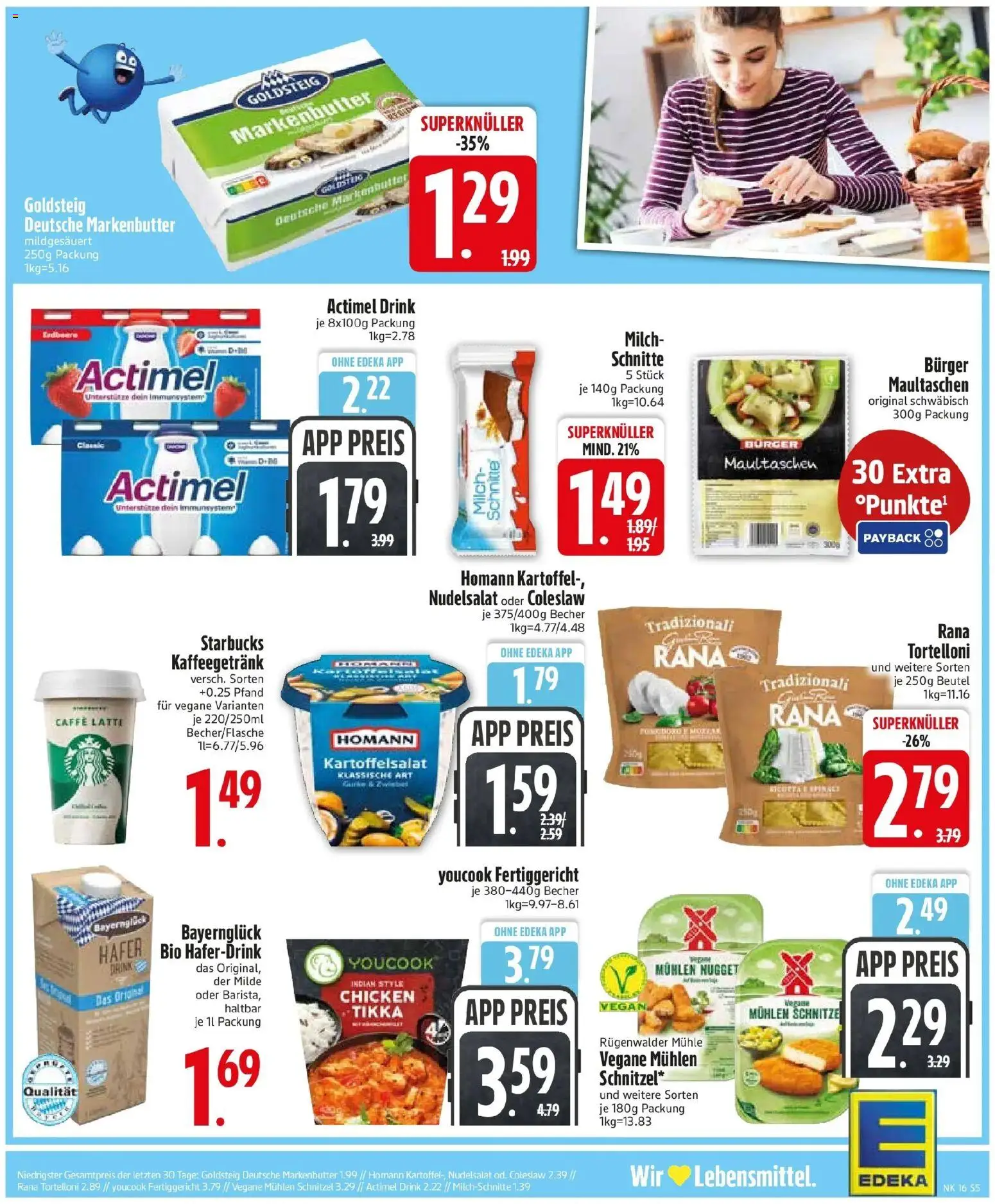 Edeka prospekt Garching	 – gültig ab 13.04.2026 | Seite: 7 | Produkte: Mühle, Actimel, Burger, Maultaschen