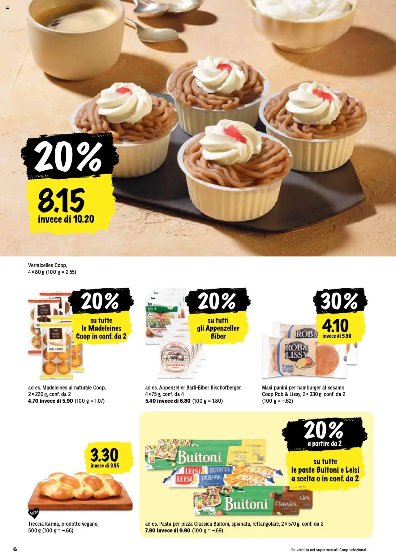 Coop - Una settimana di azioni – gültig ab 25.09.2025 | Seite: 6 | Produkte: Pizza, Pasta